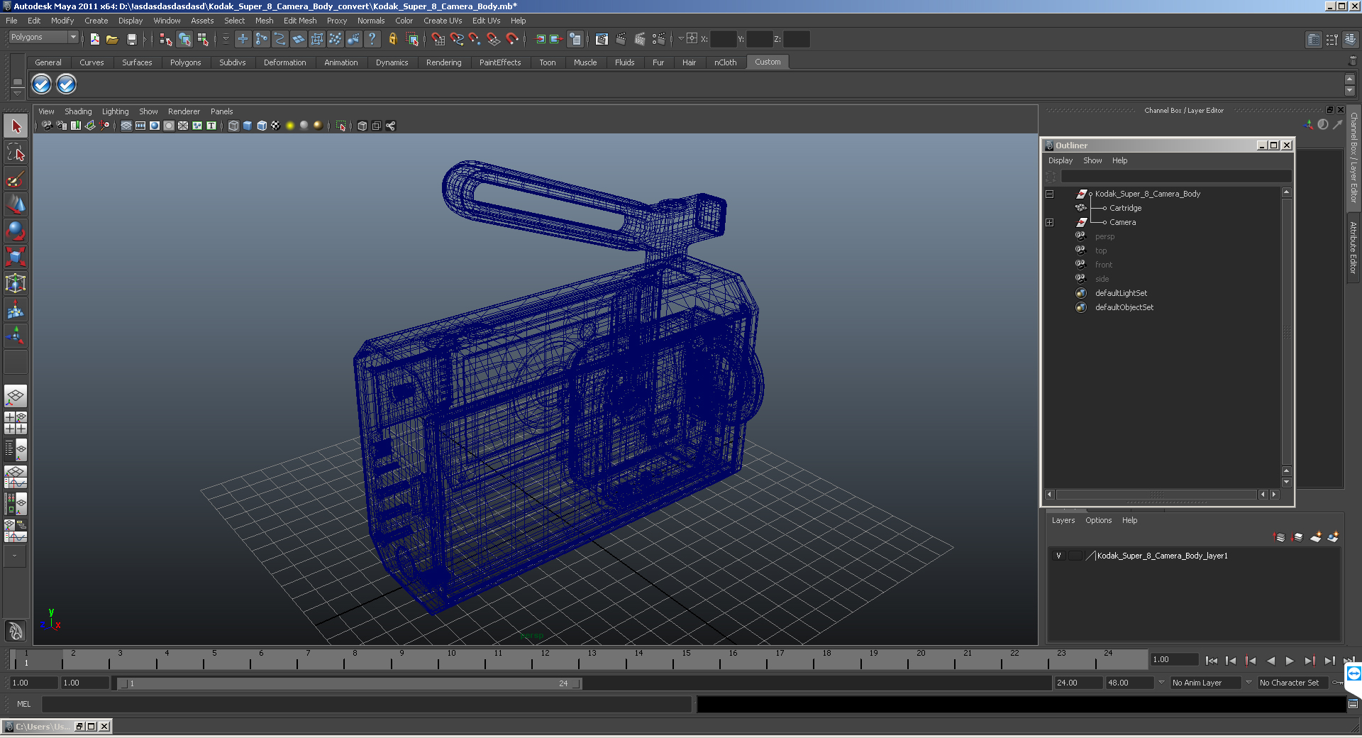3D model Kodak Super 8 Camera Body