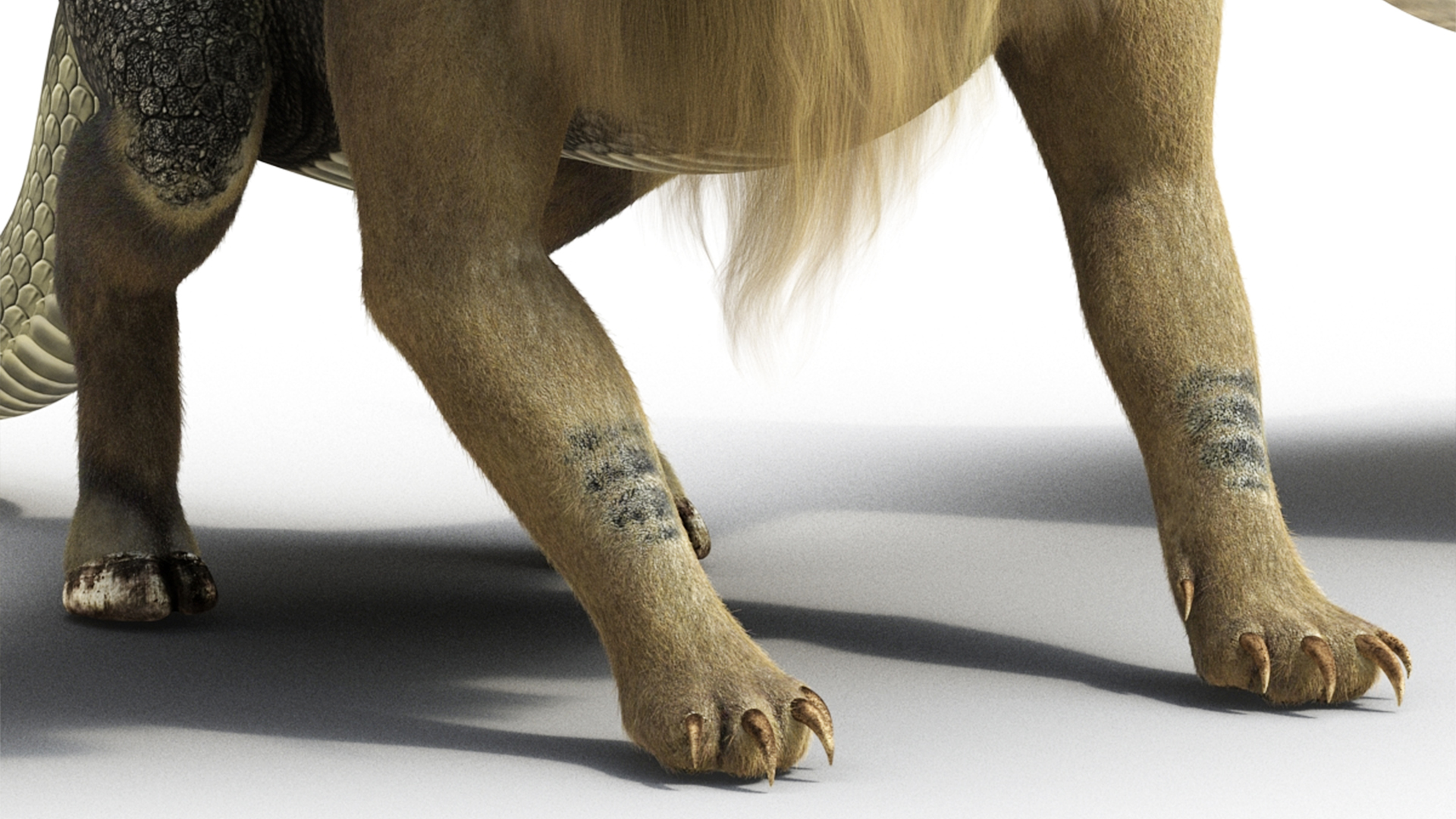 3D model Mythical Chimera with Fur