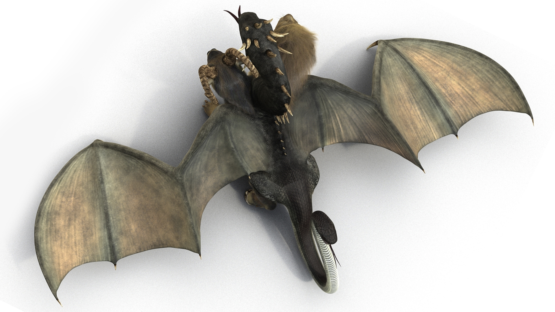 3D model Mythical Chimera with Fur