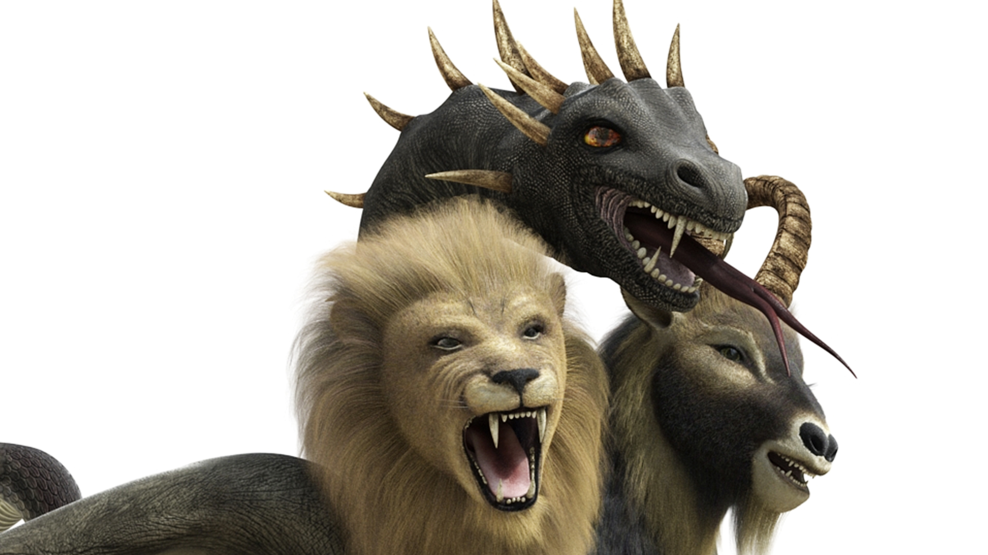 3D model Mythical Chimera with Fur
