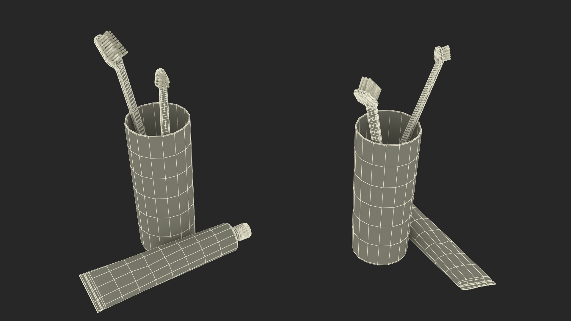 3D Pet Dental Cleaning Supplies model