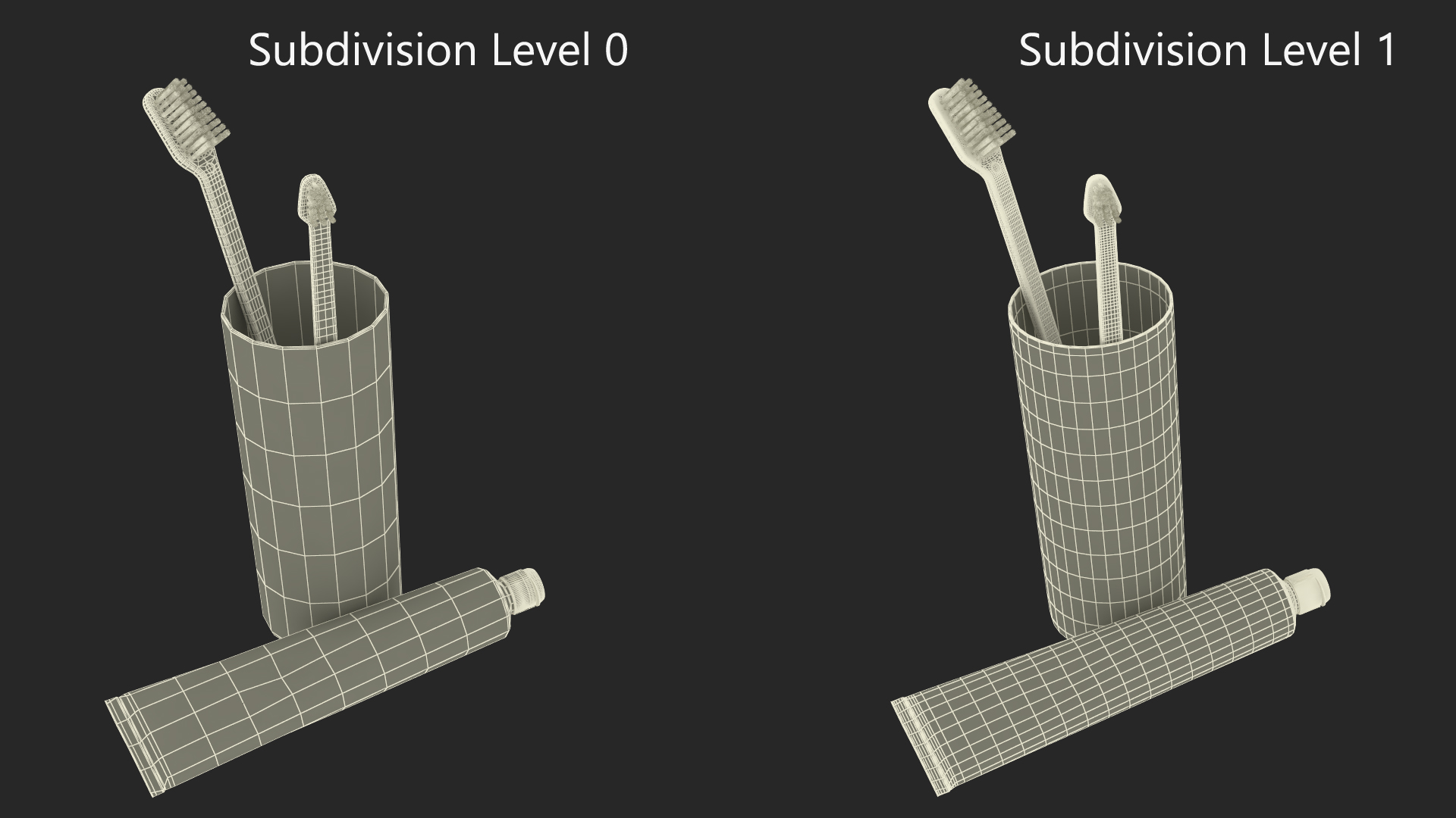3D Pet Dental Cleaning Supplies model