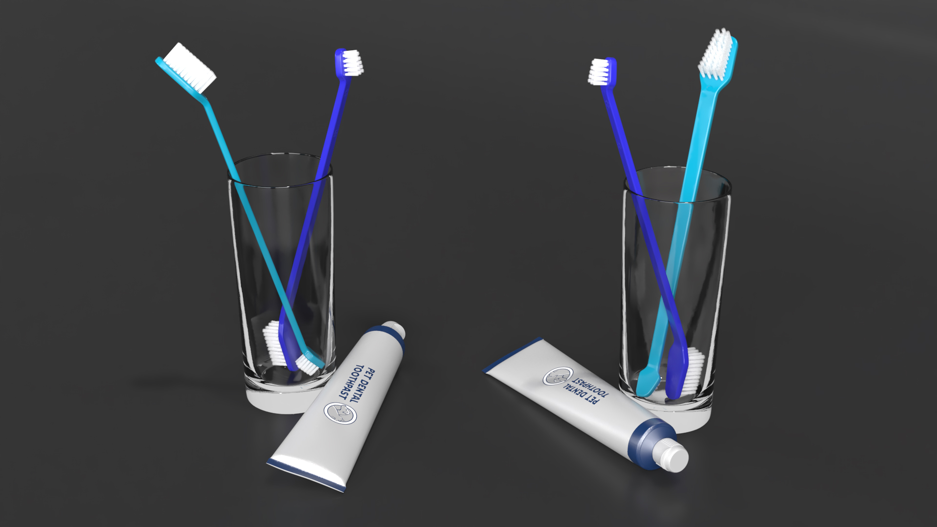 3D Pet Dental Cleaning Supplies model