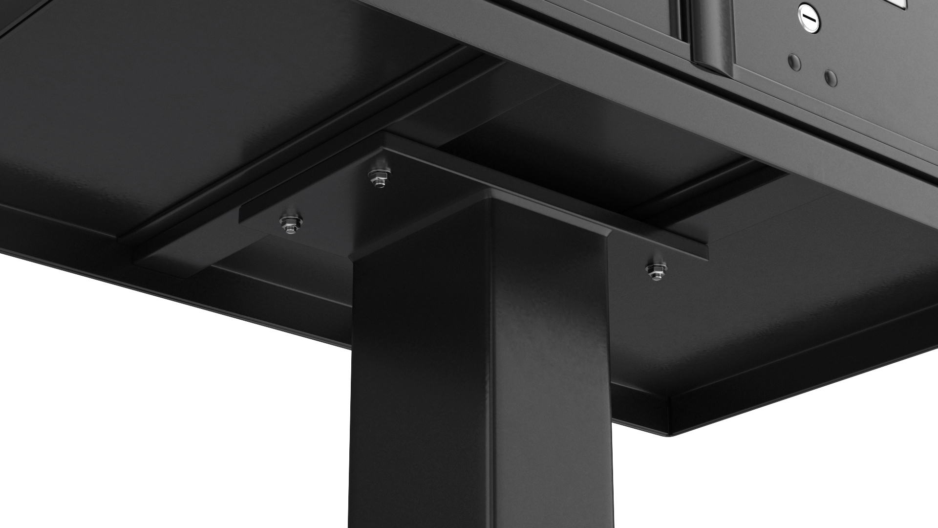 3D model Black Twelve Door Parcel Cluster Mailbox