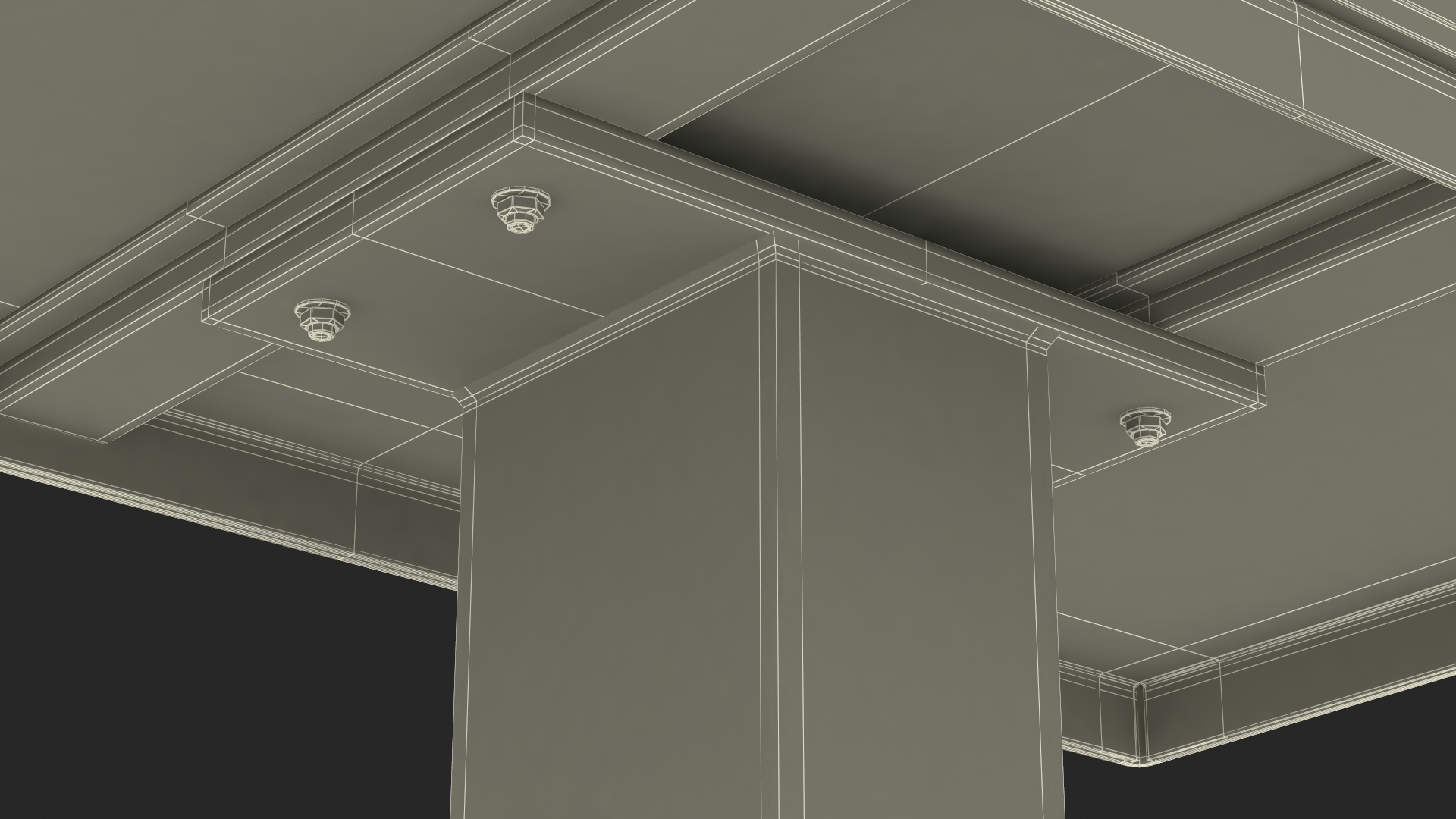 3D model Black Twelve Door Parcel Cluster Mailbox