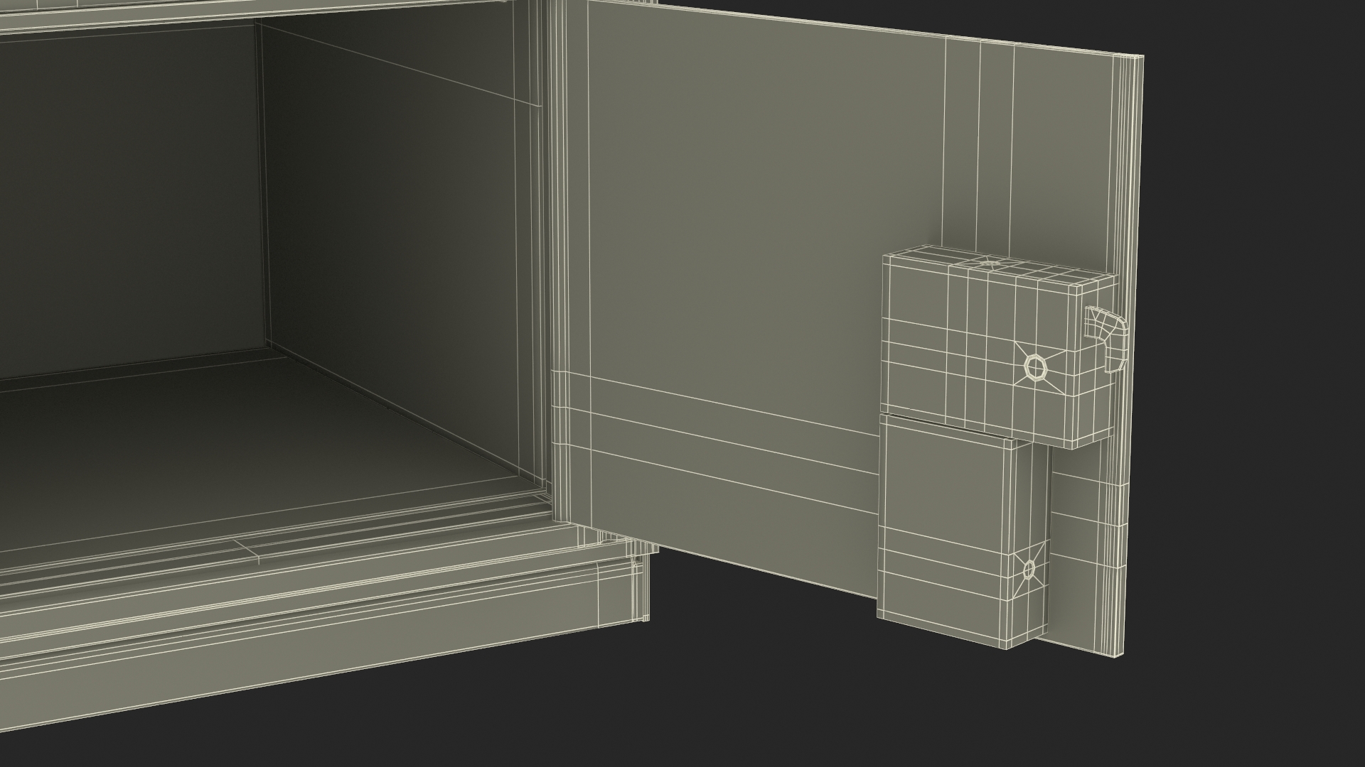 3D model Black Twelve Door Parcel Cluster Mailbox