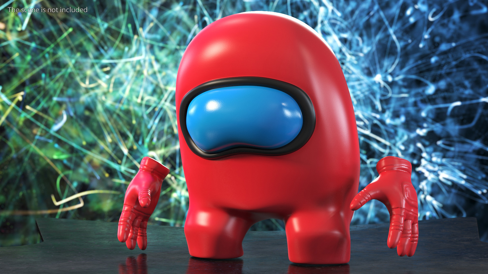 3D Among Us Character Red Rigged for Modo model