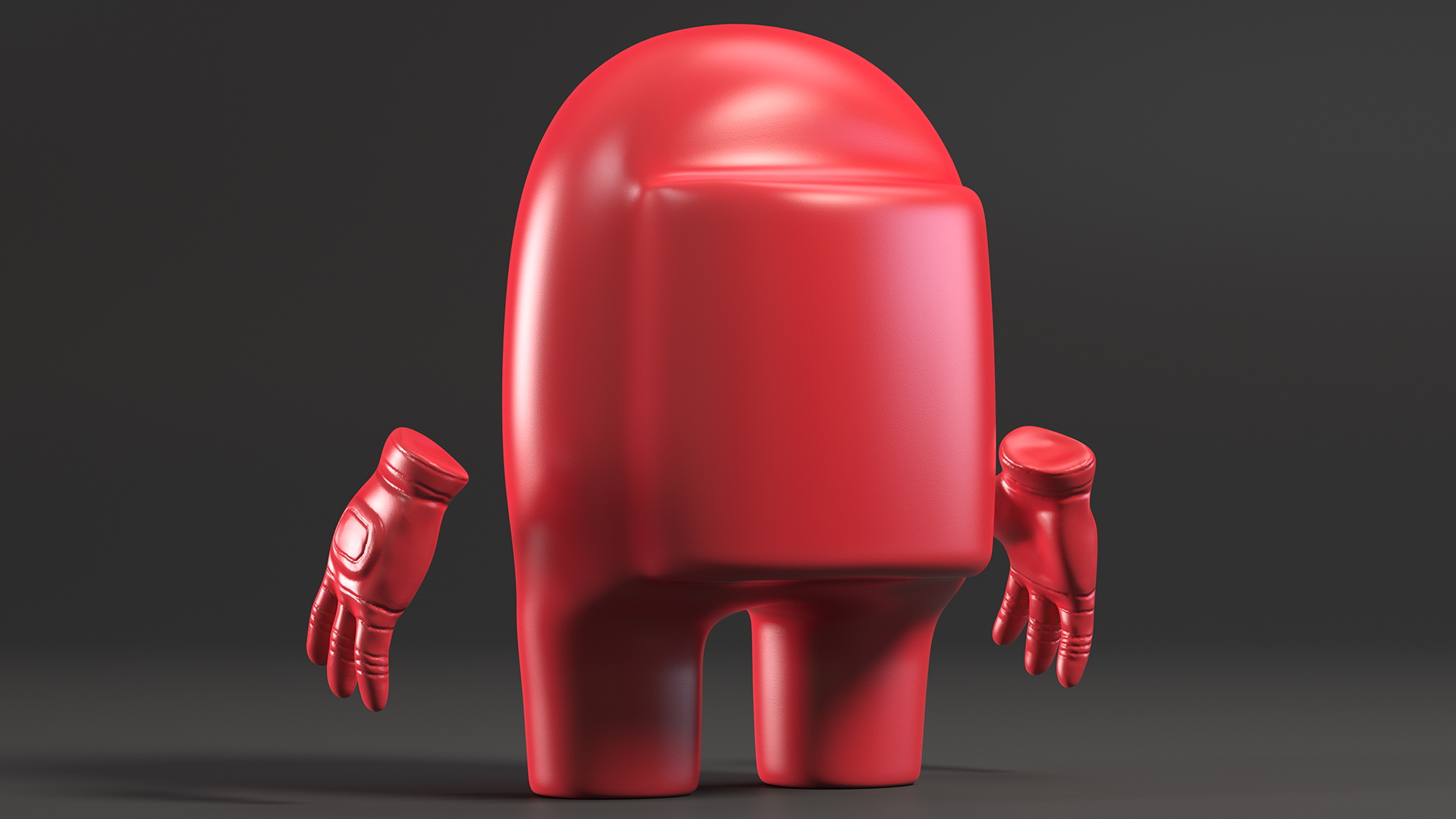 3D Among Us Character Red Rigged for Modo model