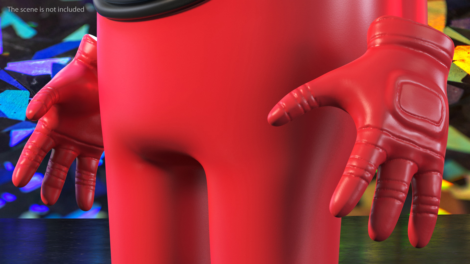 3D Among Us Character Red Rigged for Modo model