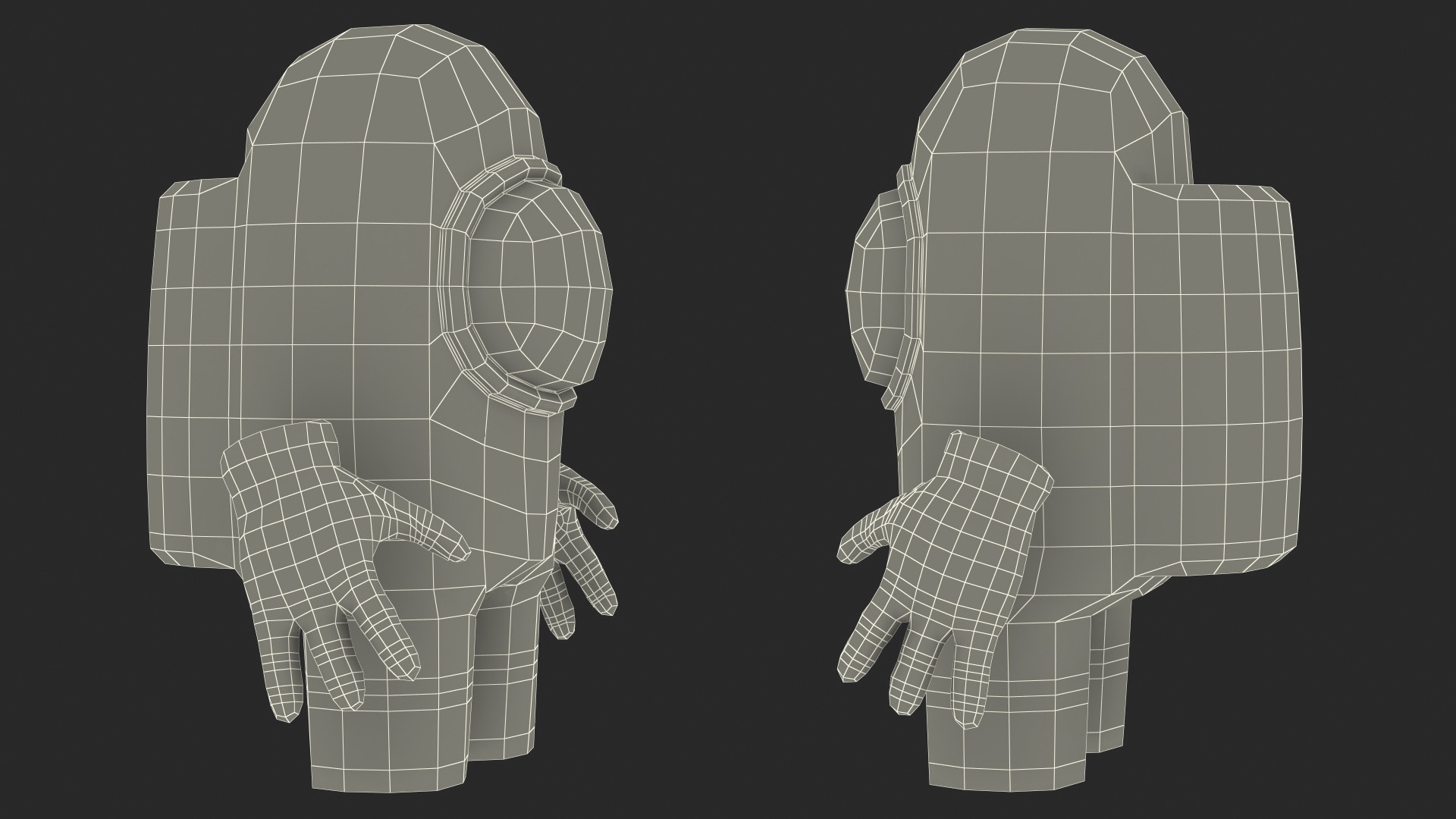 3D Among Us Character Red Rigged for Modo model