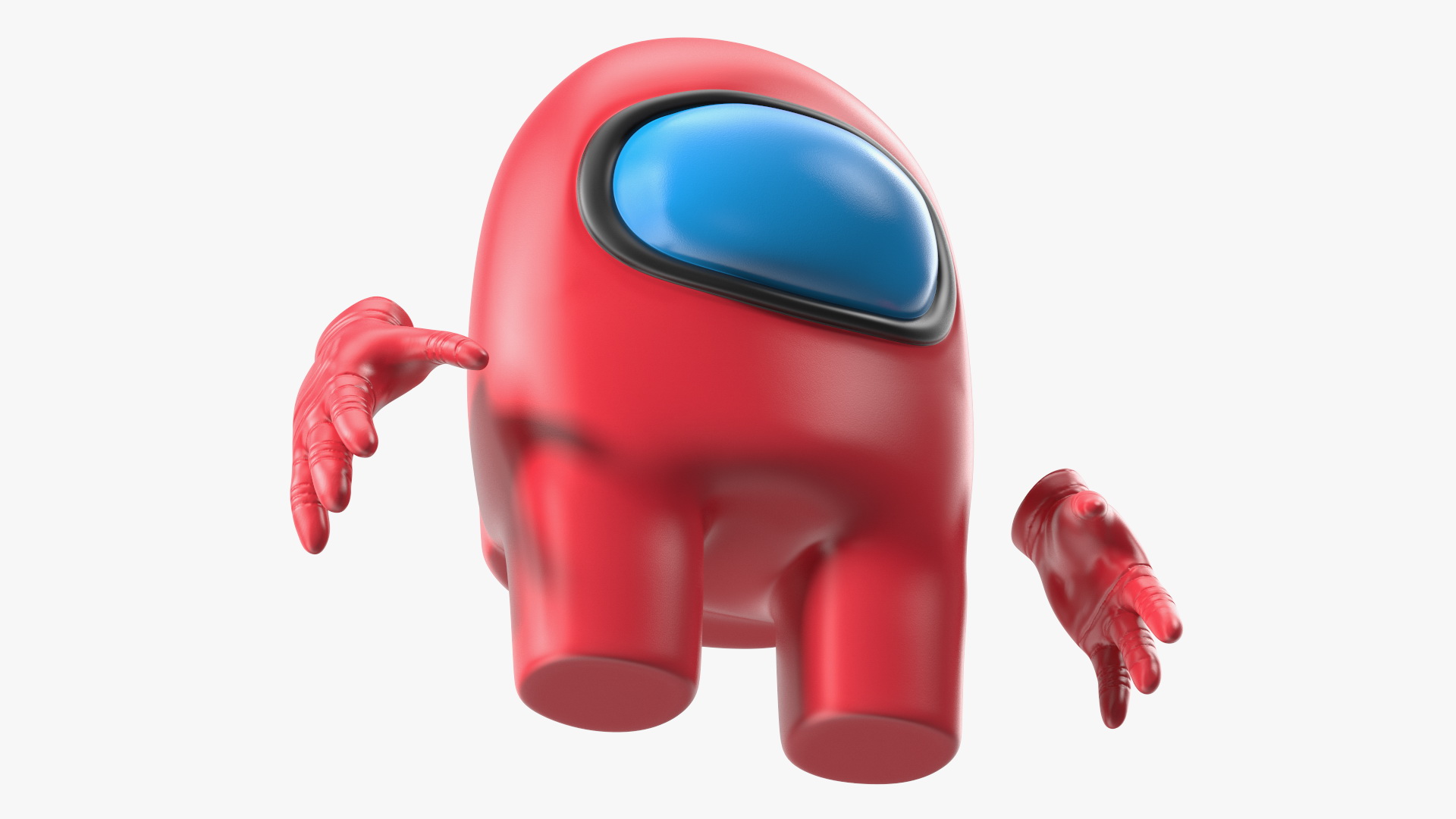 3D Among Us Character Red Rigged for Modo model