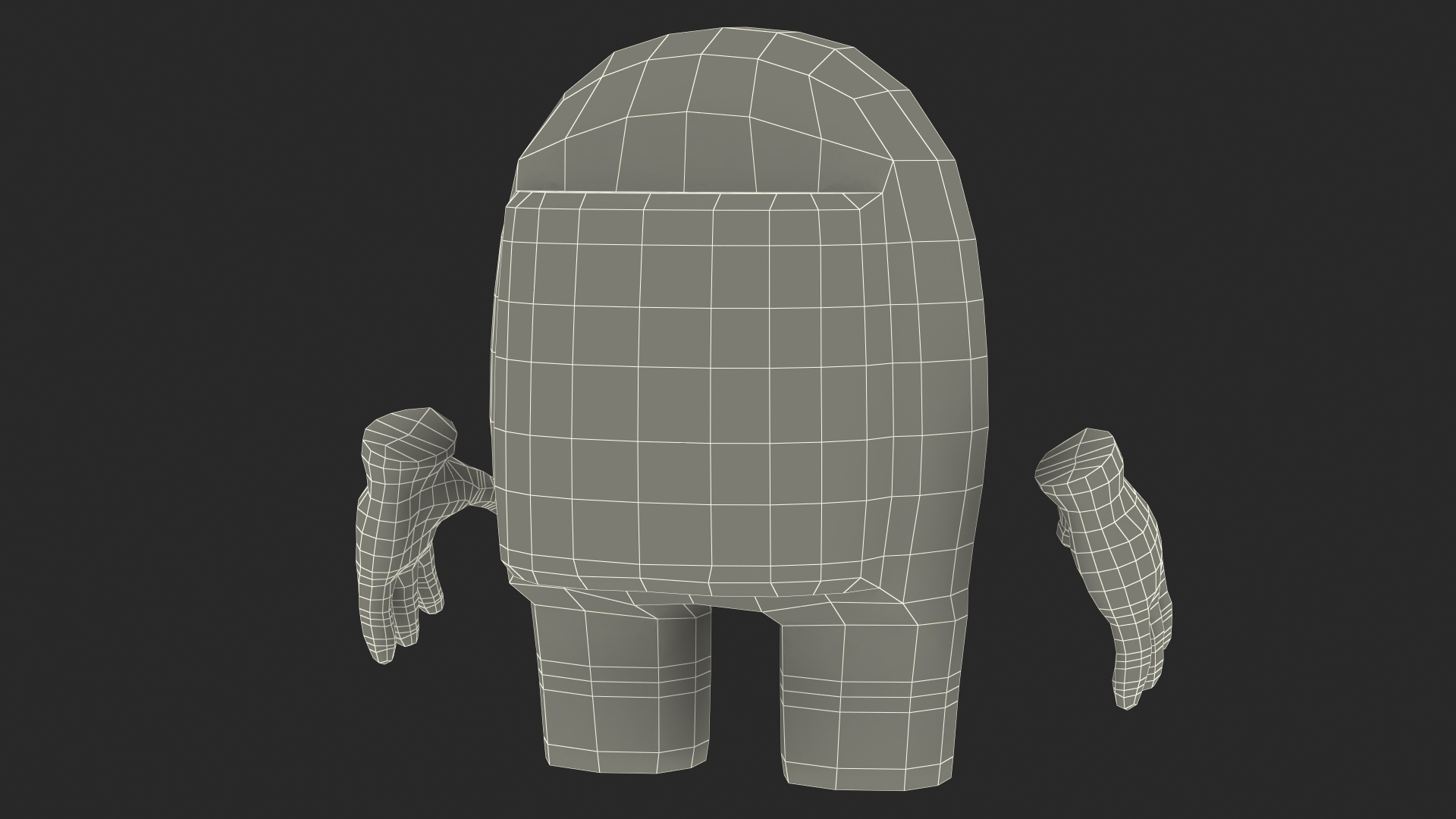 3D Among Us Character Red Rigged for Modo model