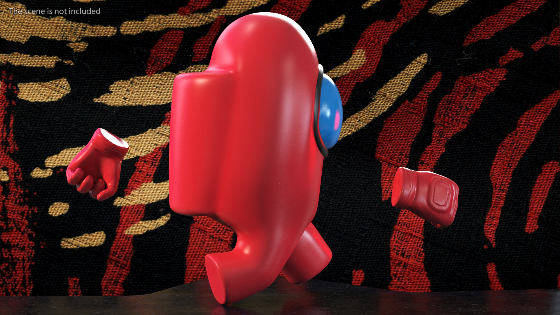3D Among Us Character Red Rigged for Modo model