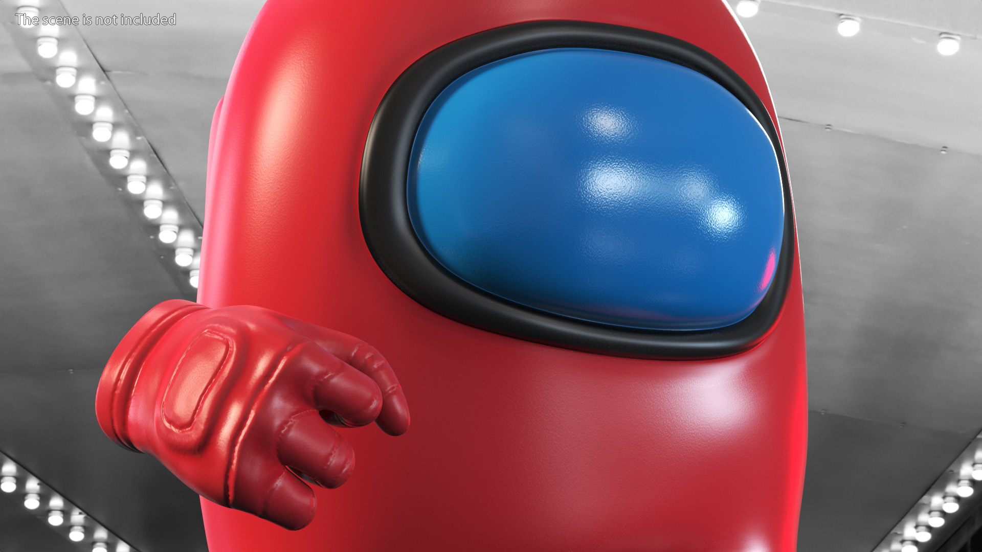 3D Among Us Character Red Rigged for Modo model