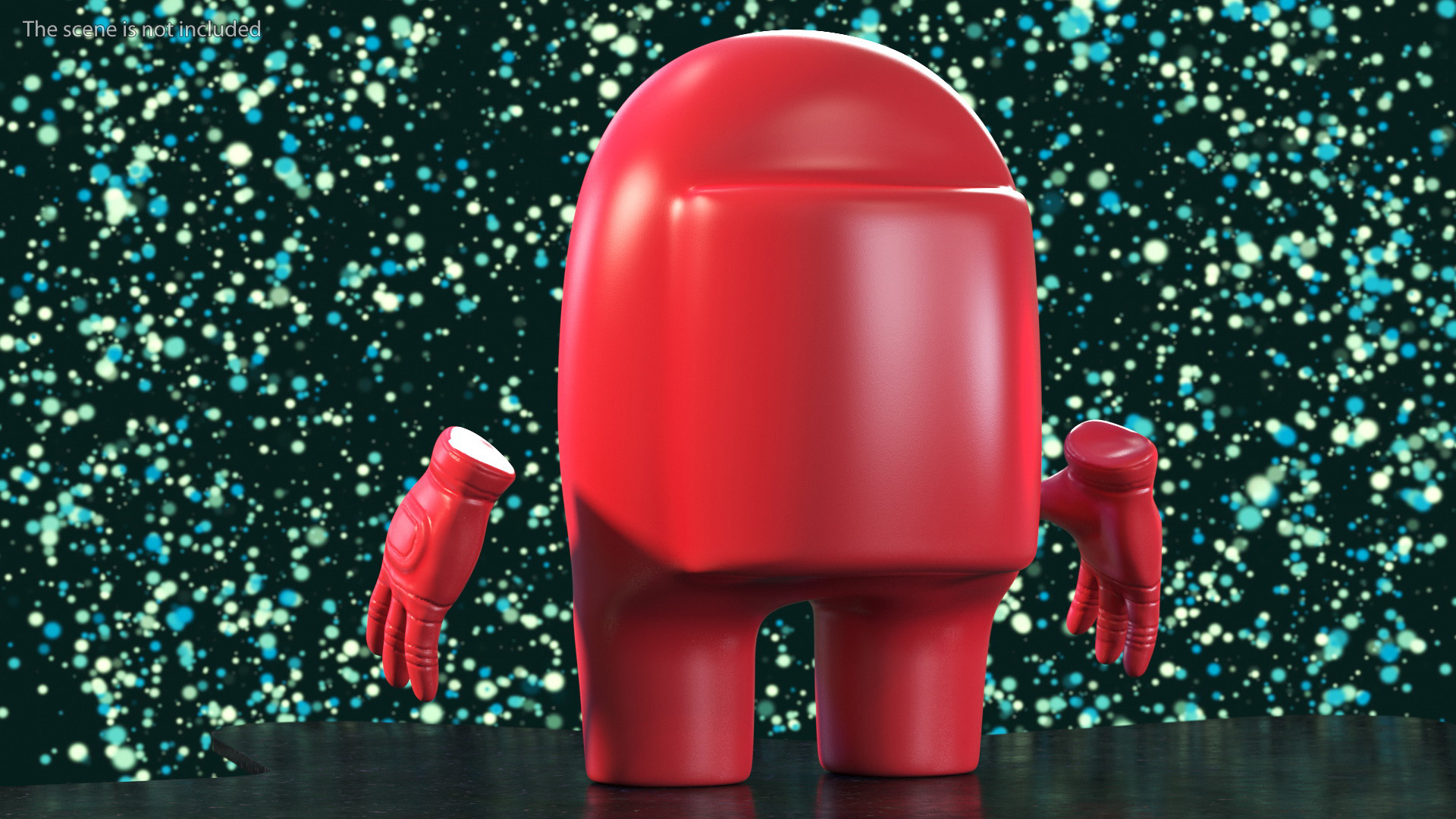 3D Among Us Character Red Rigged for Modo model