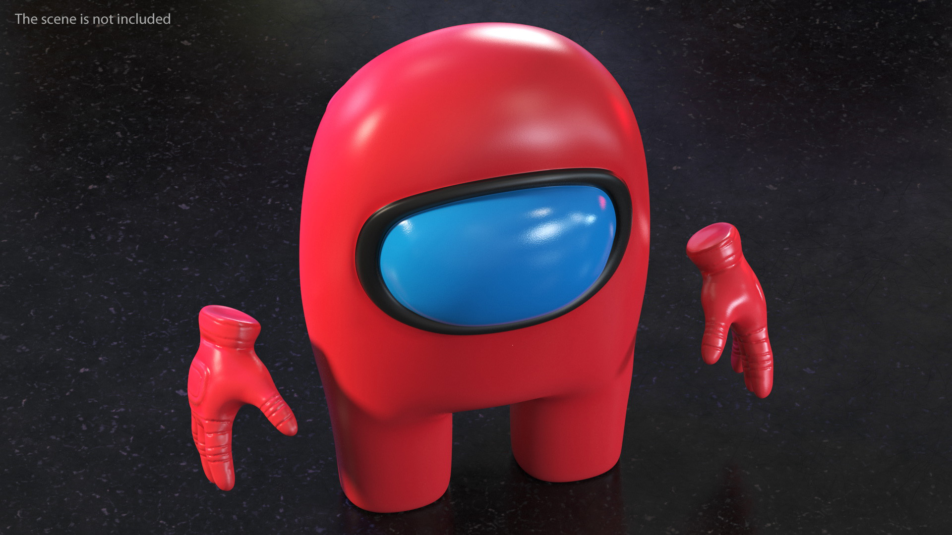 3D Among Us Character Red Rigged for Modo model
