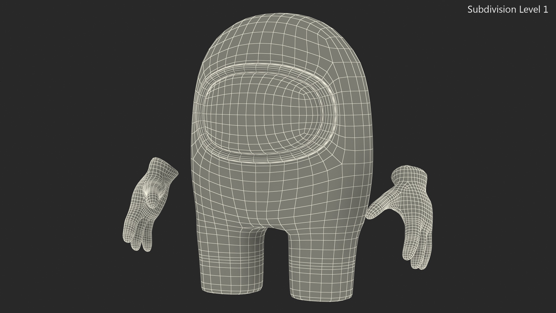 3D Among Us Character Red Rigged for Modo model