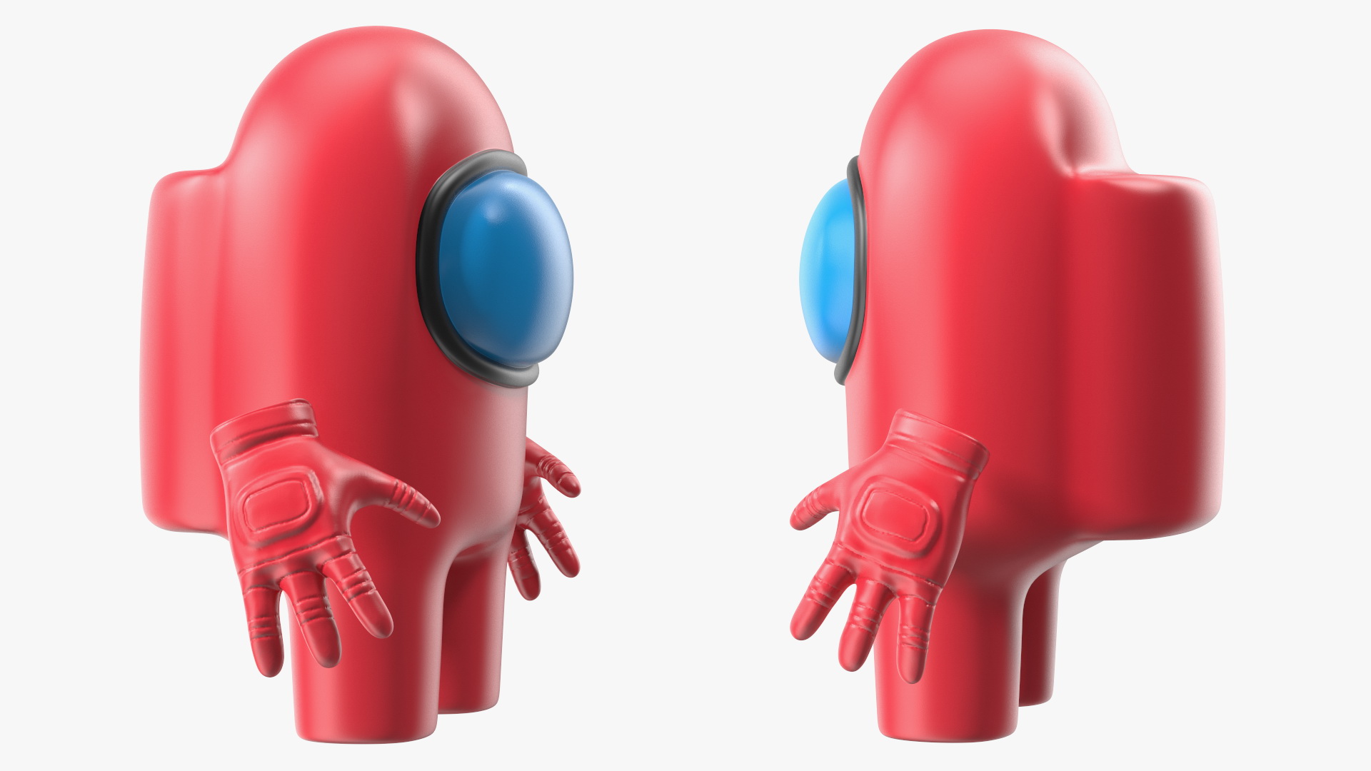 3D Among Us Character Red Rigged for Modo model