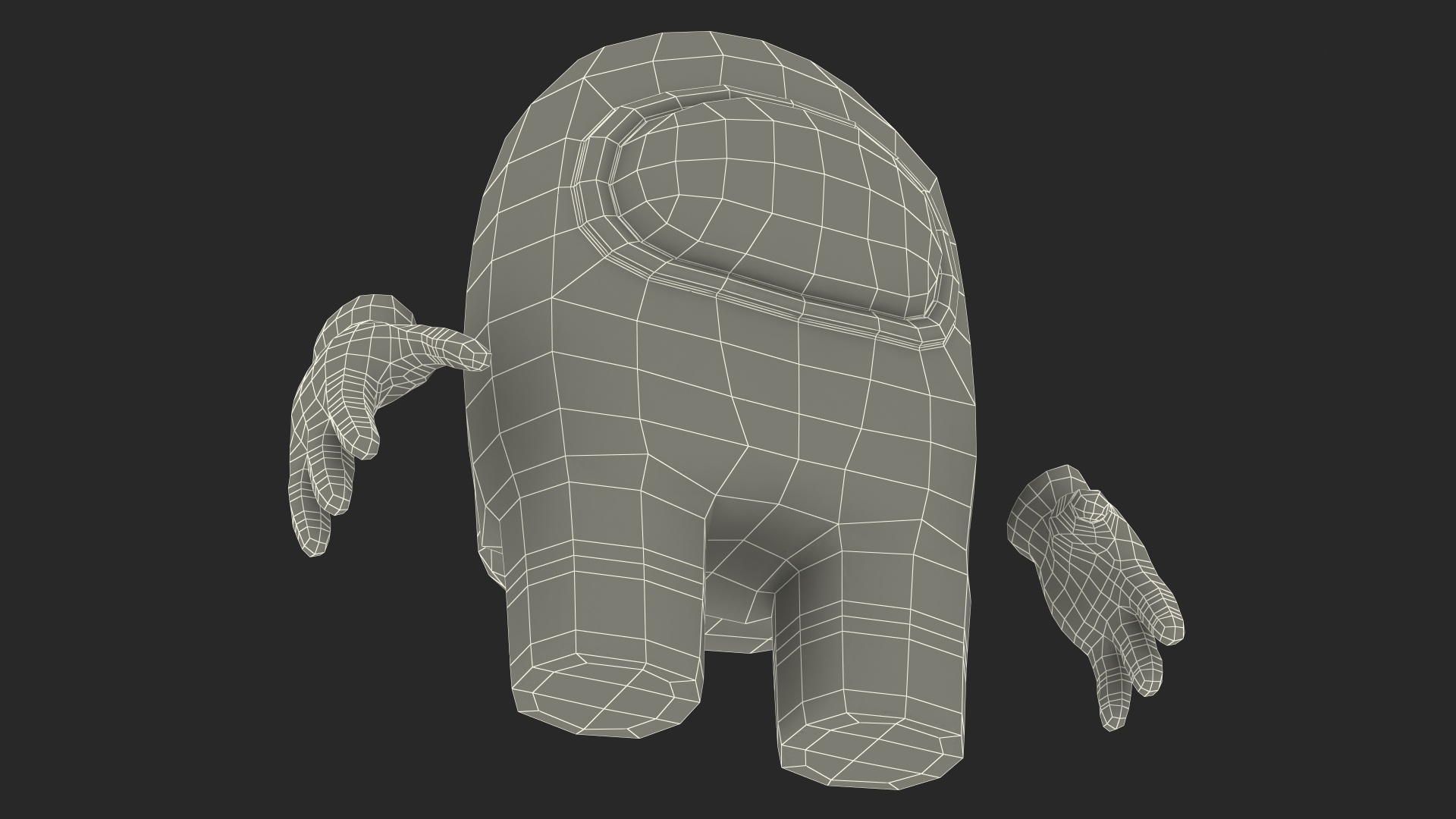 3D Among Us Character Red Rigged for Modo model