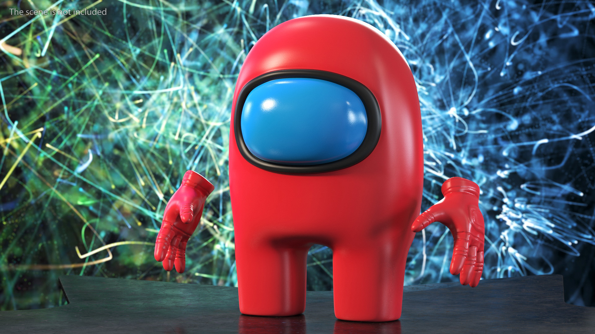 3D Among Us Character Red Rigged for Modo model