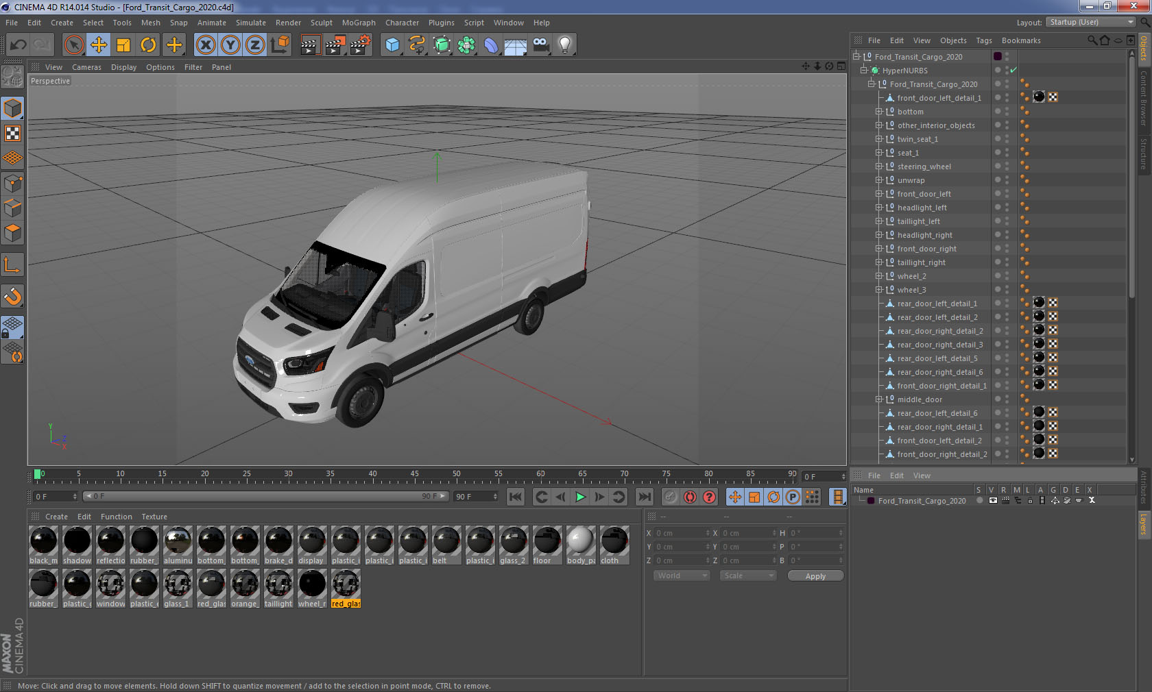 3D Ford Transit Cargo 2020 model