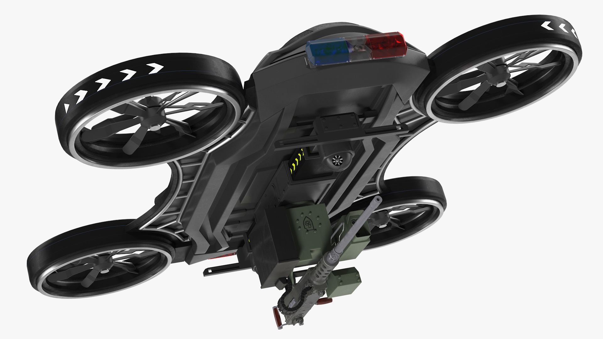 Drone with Machine Gun 3D