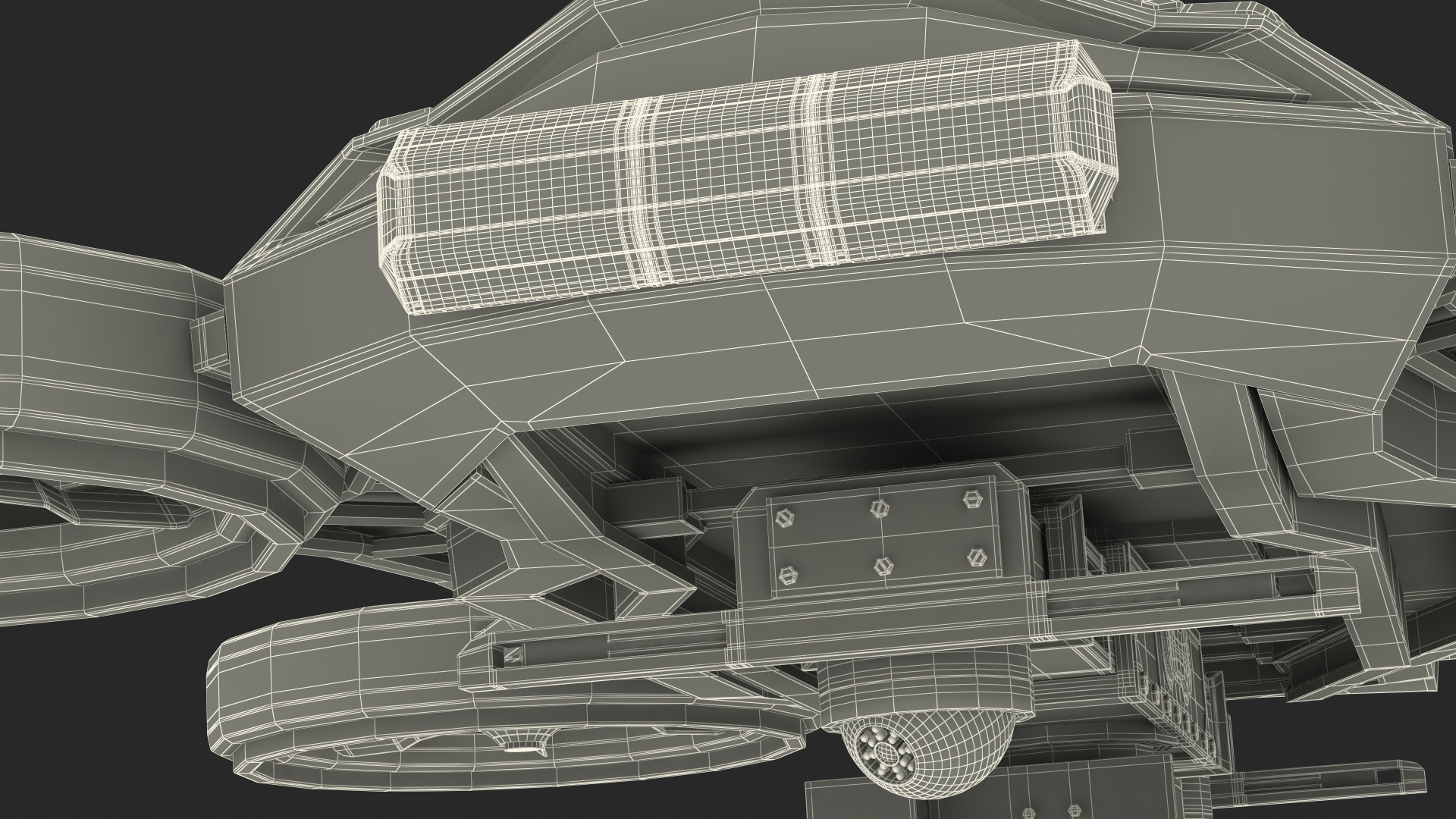 Drone with Machine Gun 3D