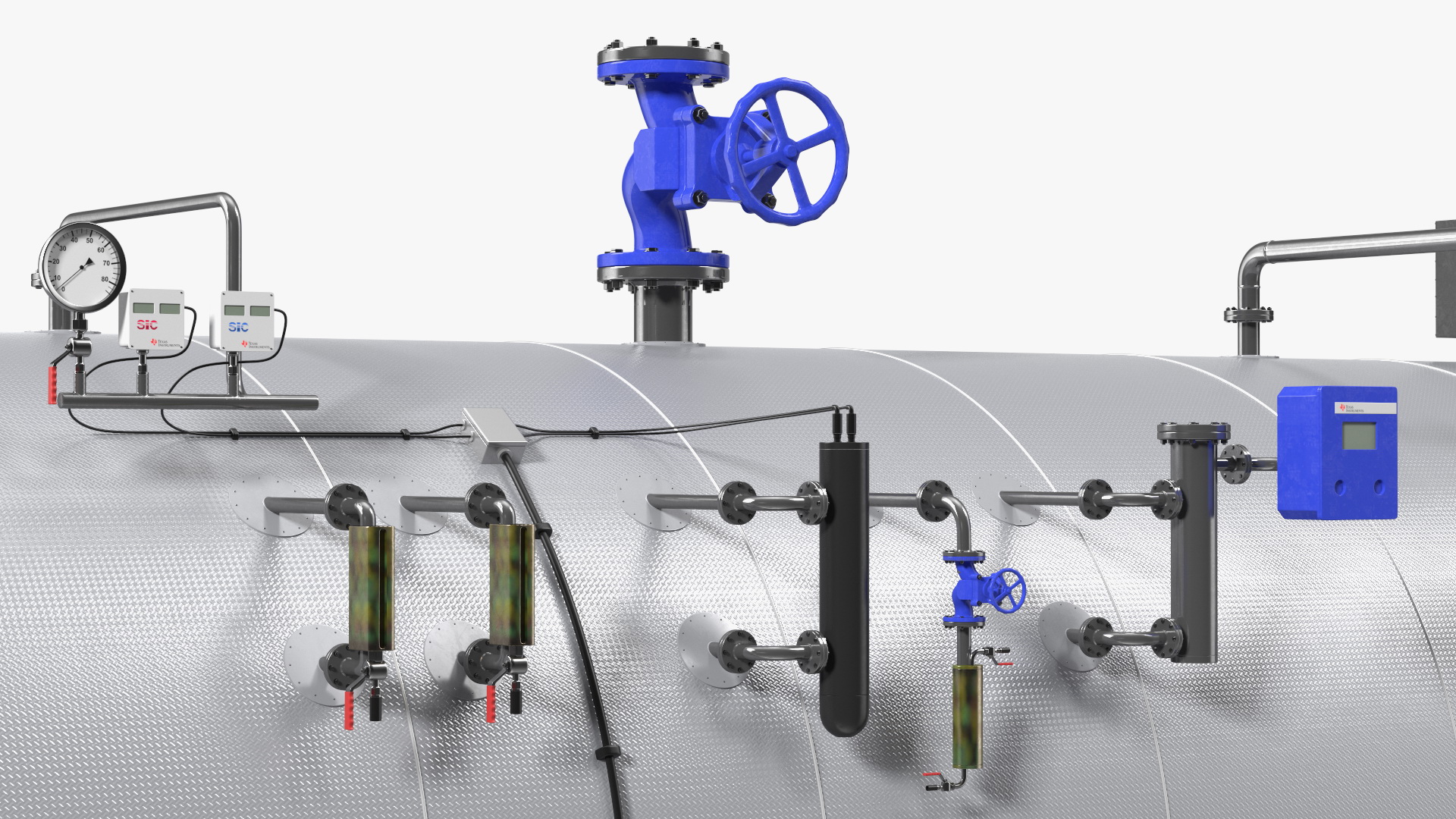 3D Industrial Horizontal Boiler model