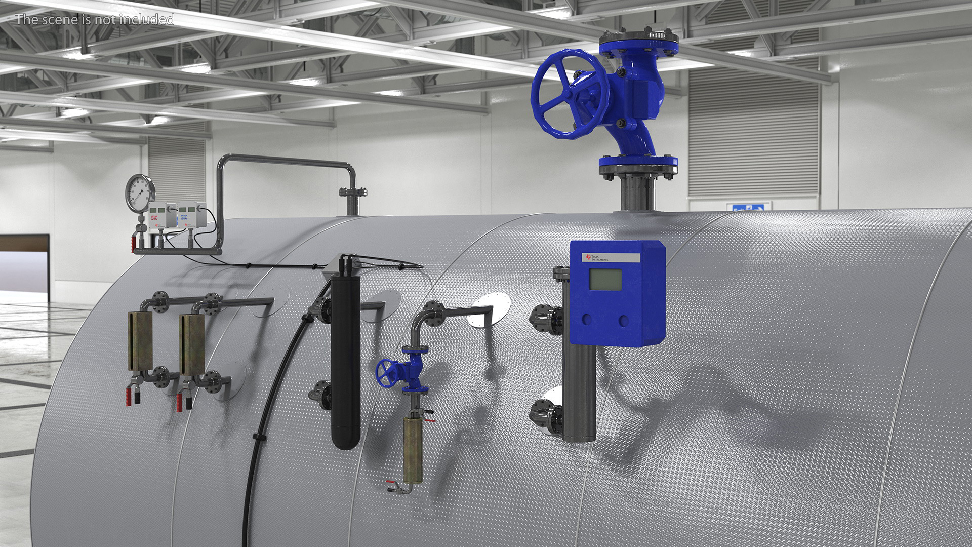 3D Industrial Horizontal Boiler model