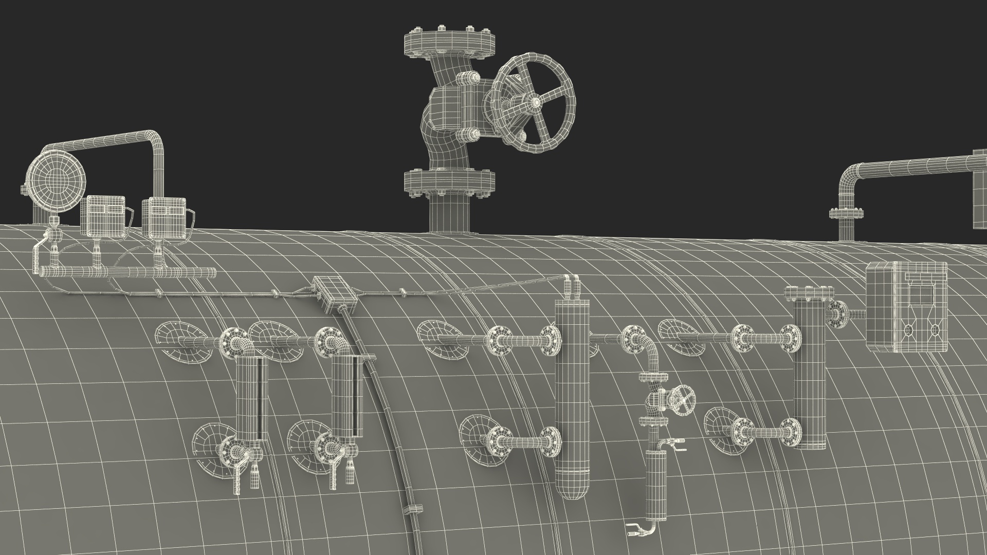 3D Industrial Horizontal Boiler model