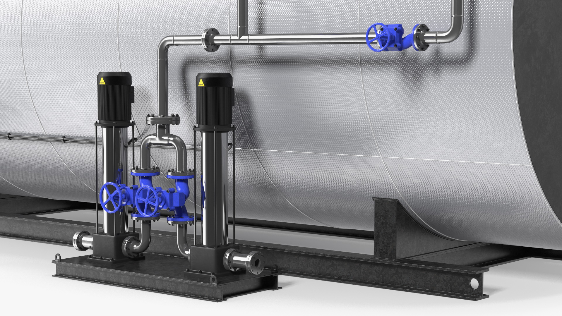 3D Industrial Horizontal Boiler model