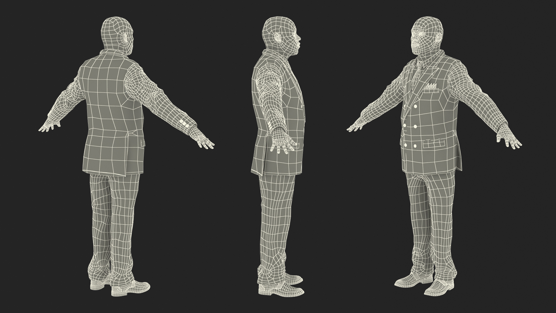 3D Stylish African American Business Man Fur Rigged model