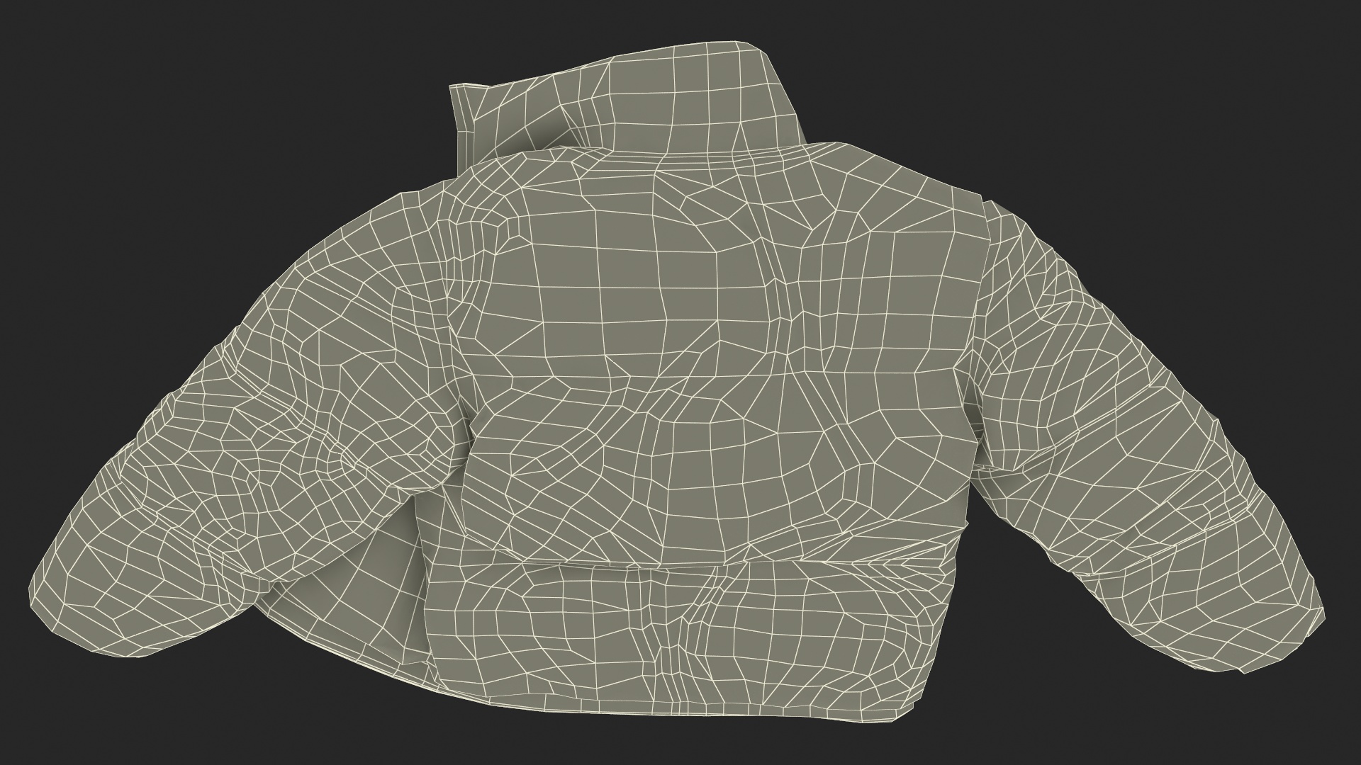 Black Mens Down Jacket Laying 3D model