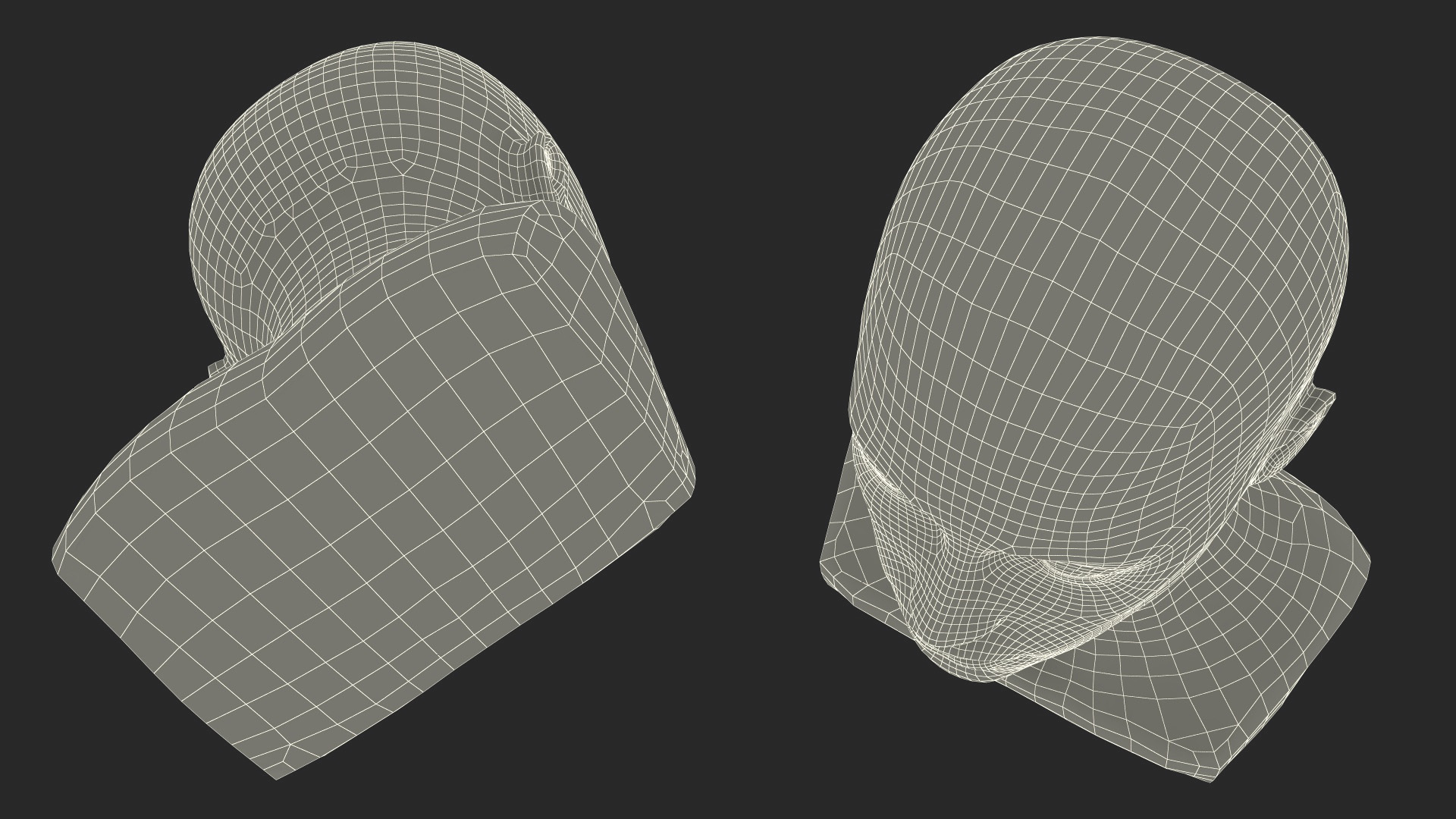 3D Black Woman Mannequin Head