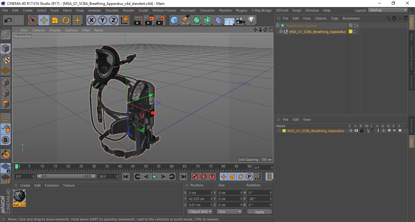 3D MSA G1 SCBA Breathing Apparatus