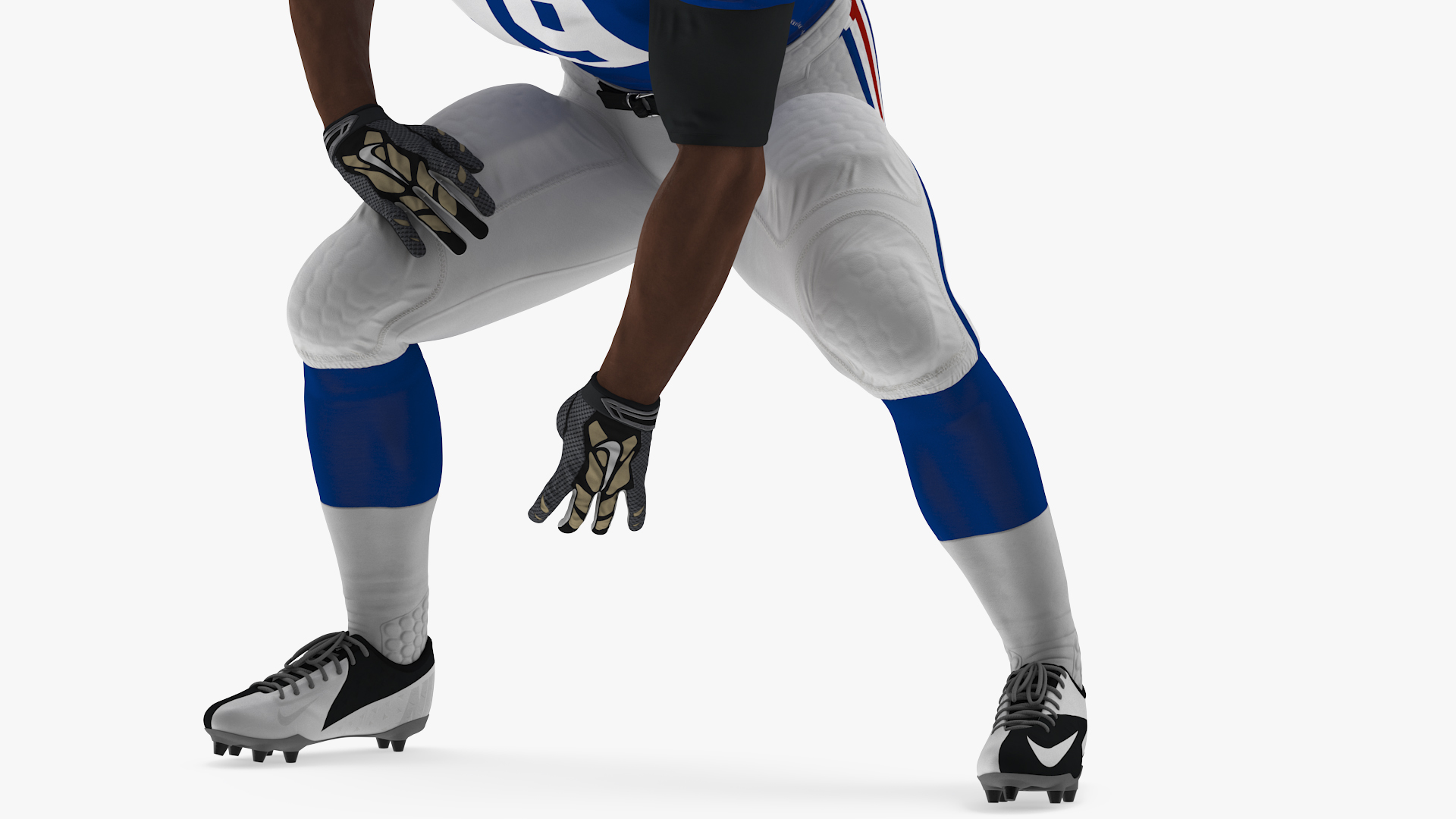 New York Giants American Football Player Crouching Fur 3D model