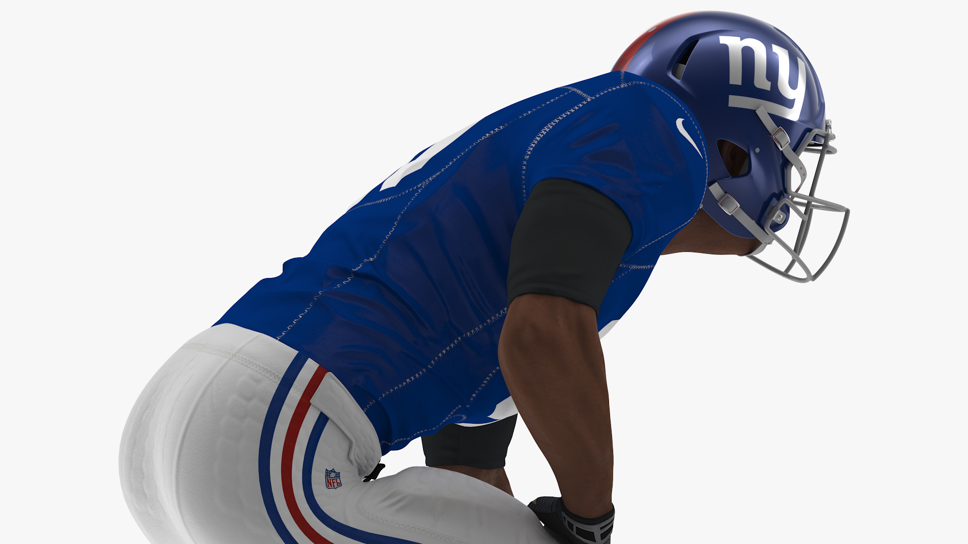 New York Giants American Football Player Crouching Fur 3D model