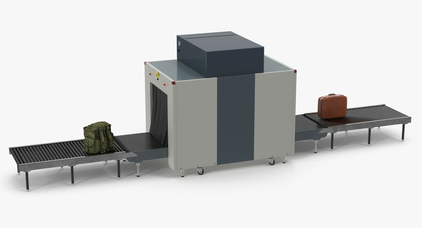 3D Airport Security Officer Xray Baggage Scanning