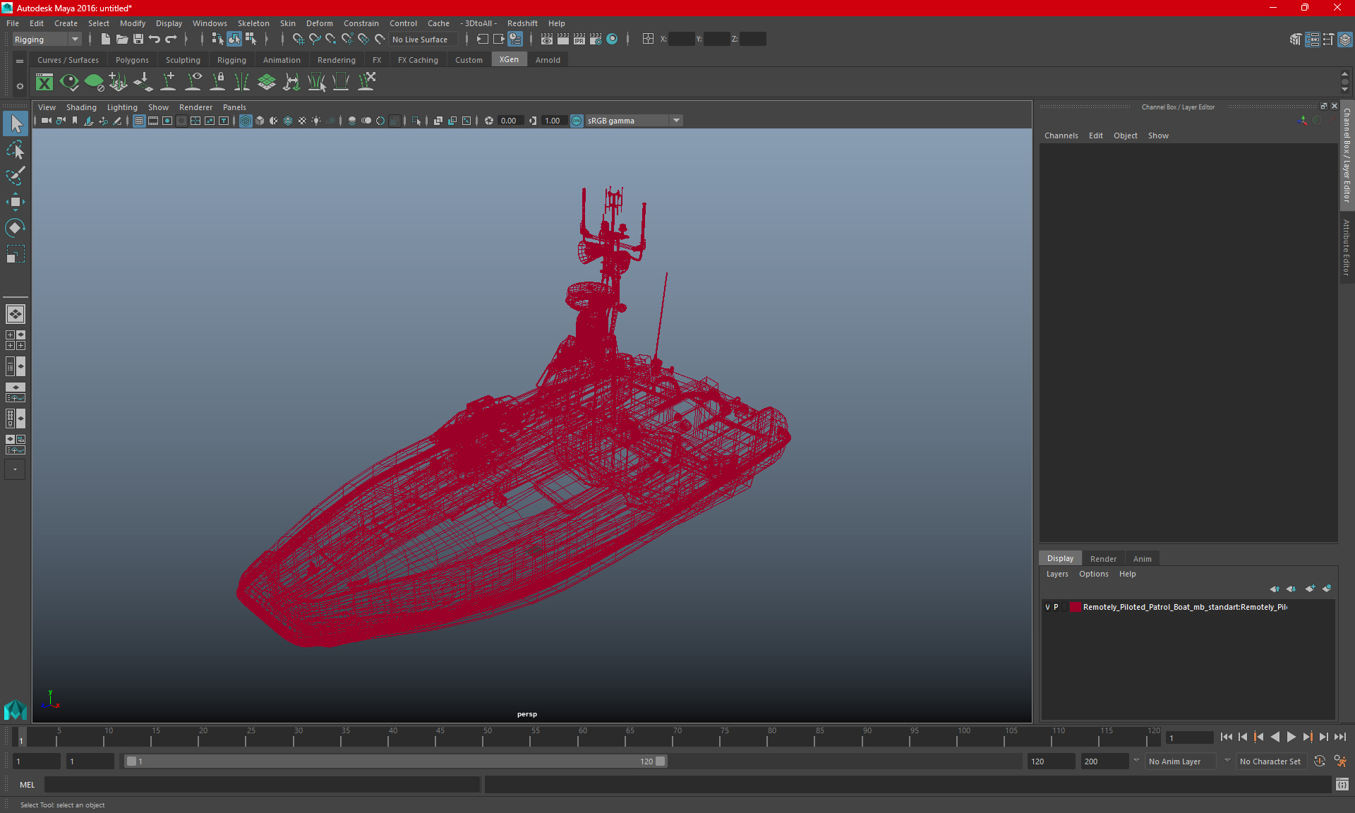 3D Remotely Piloted Patrol Boat model