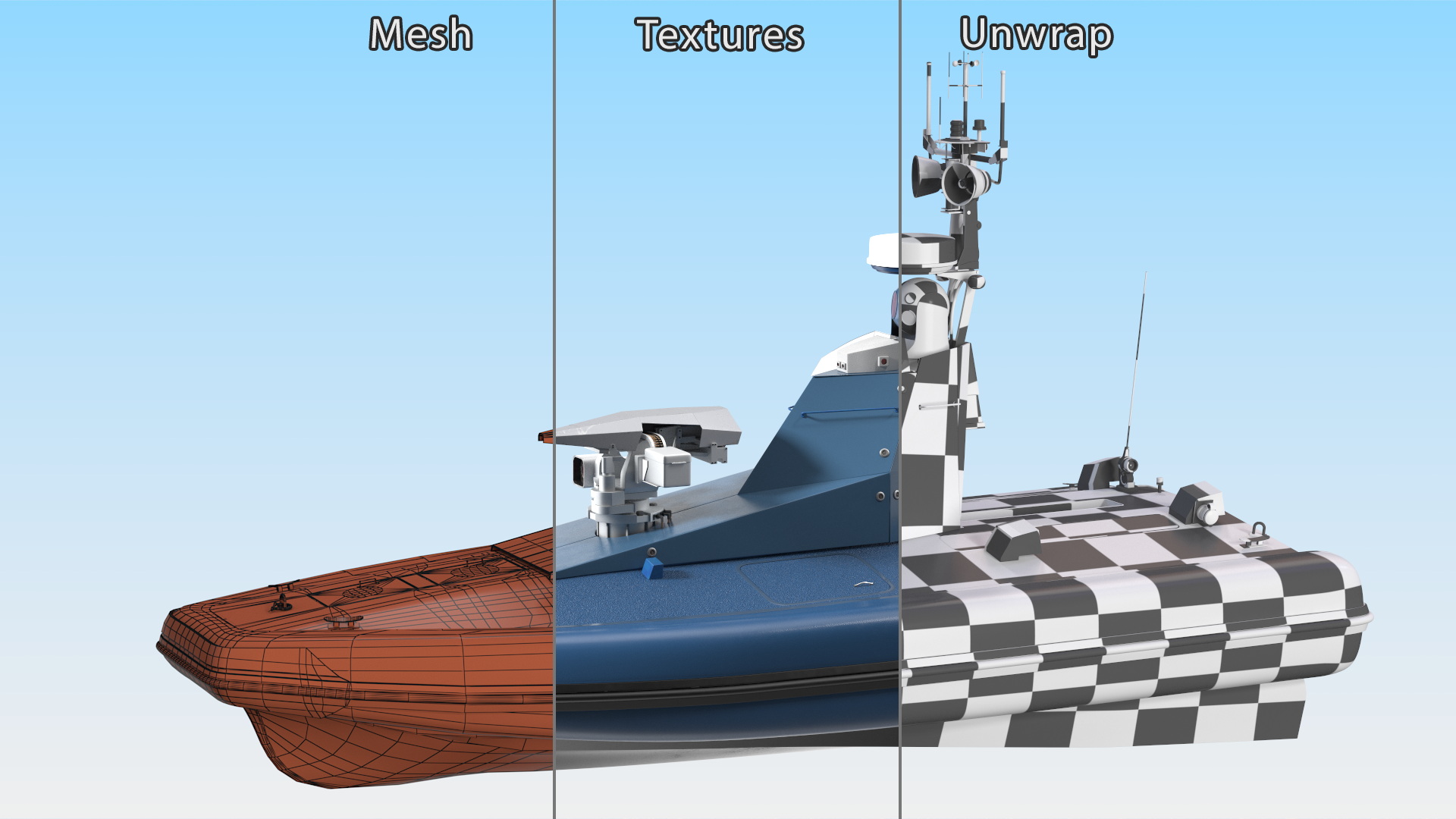 3D Remotely Piloted Patrol Boat model