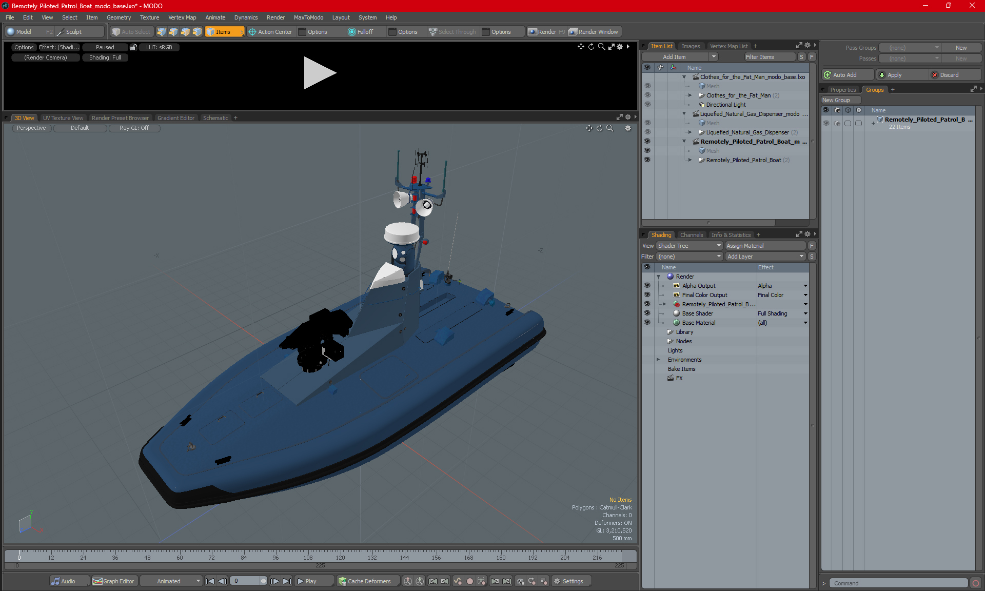 3D Remotely Piloted Patrol Boat model
