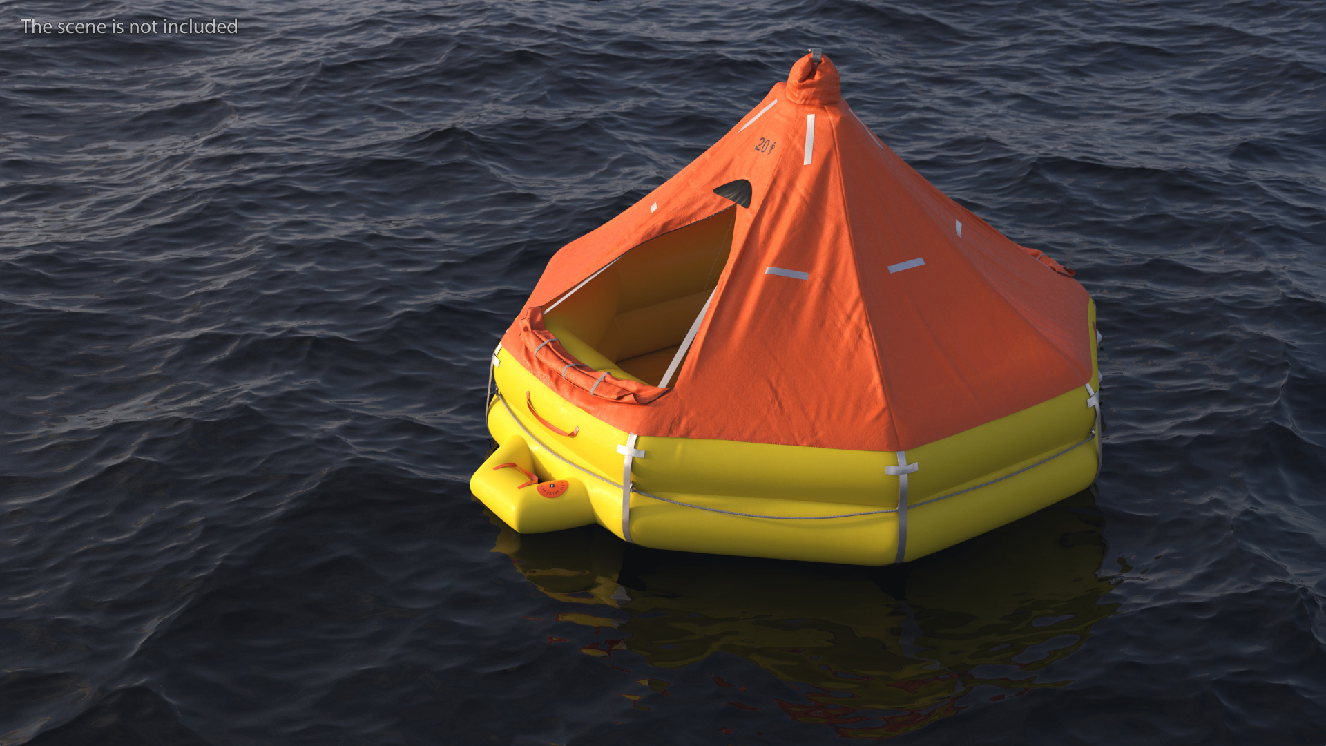 3D model Inflatable Life Raft for 20 Persons