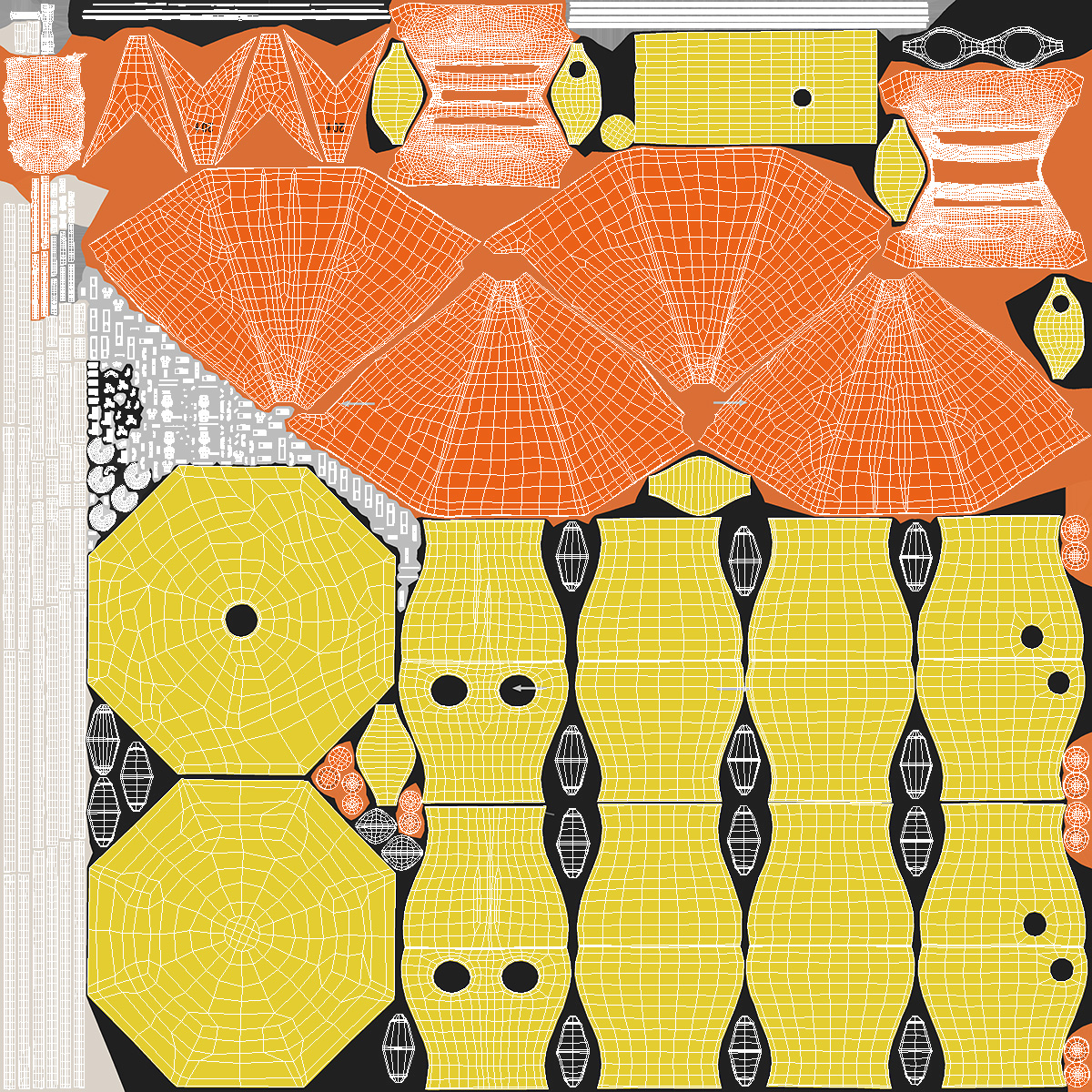 3D model Inflatable Life Raft for 20 Persons