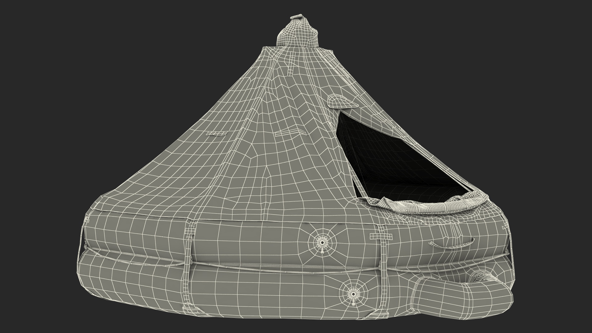 3D model Inflatable Life Raft for 20 Persons