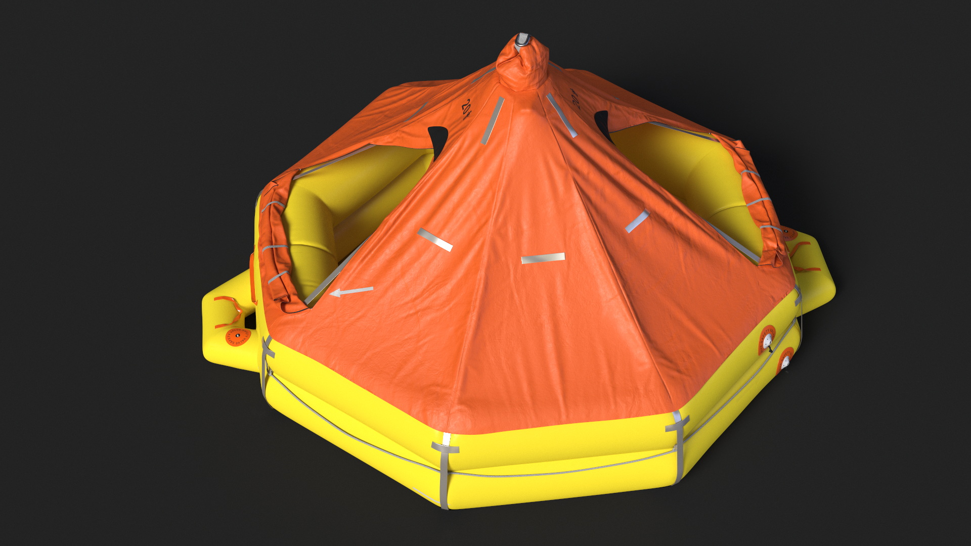 3D model Inflatable Life Raft for 20 Persons