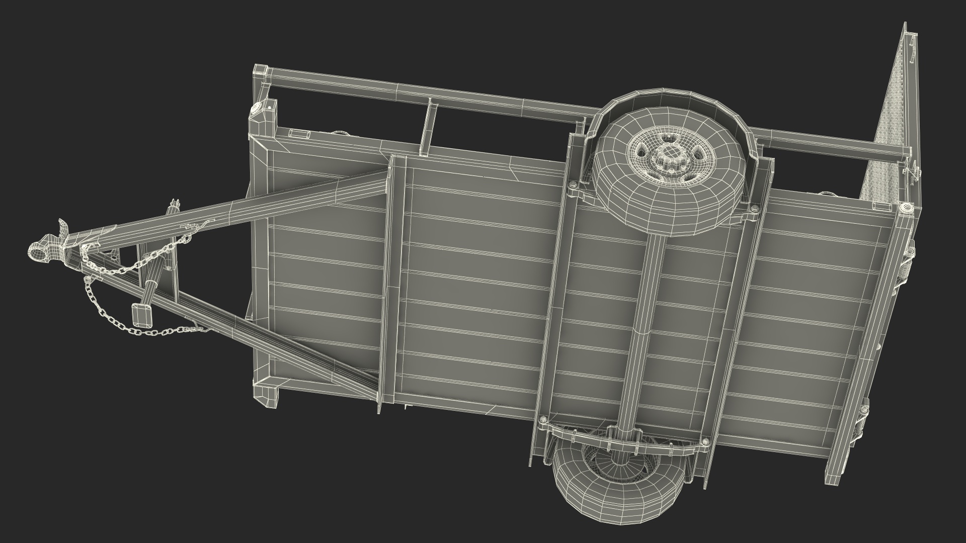 3D Big Tex Utility Trailer model