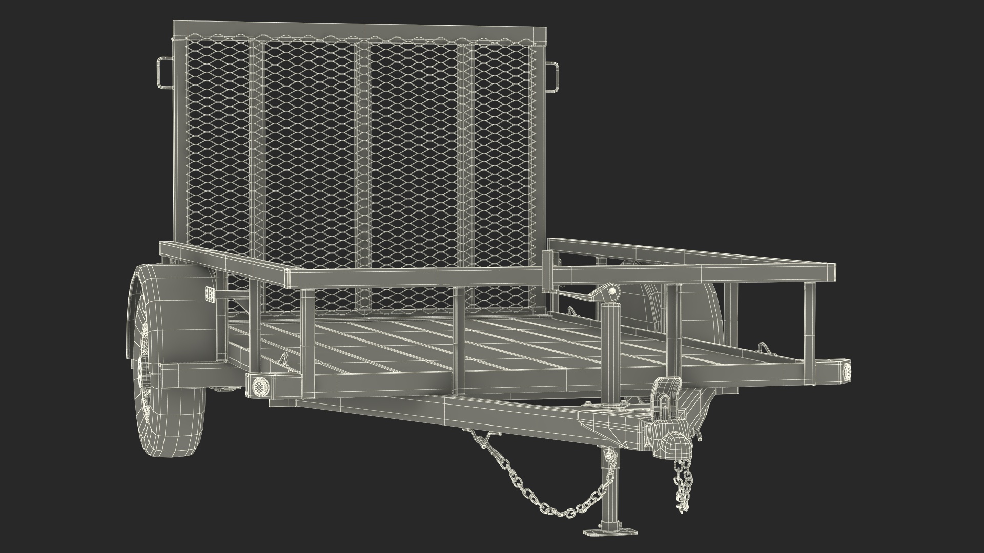 3D Big Tex Utility Trailer model
