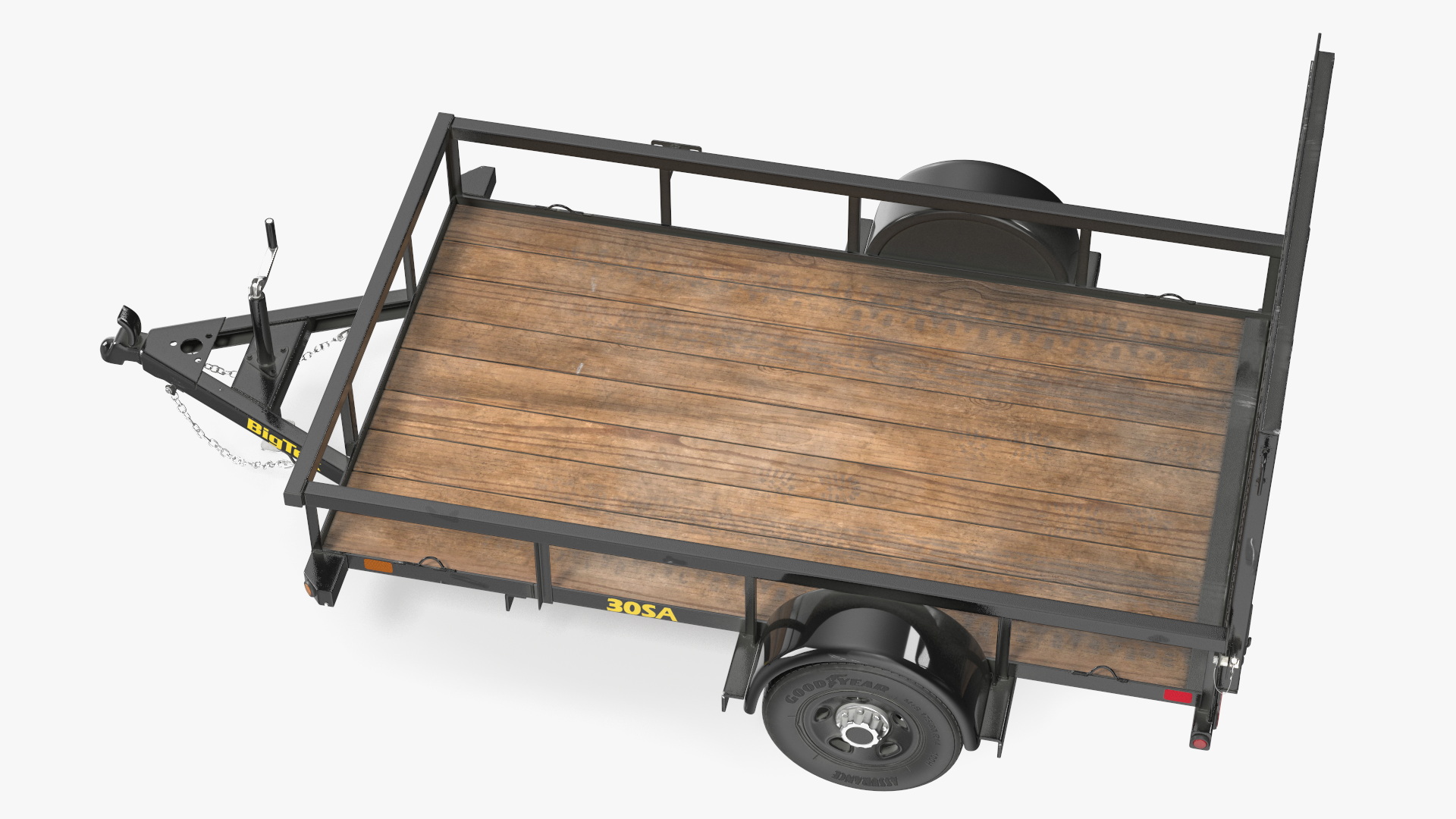 3D Big Tex Utility Trailer model