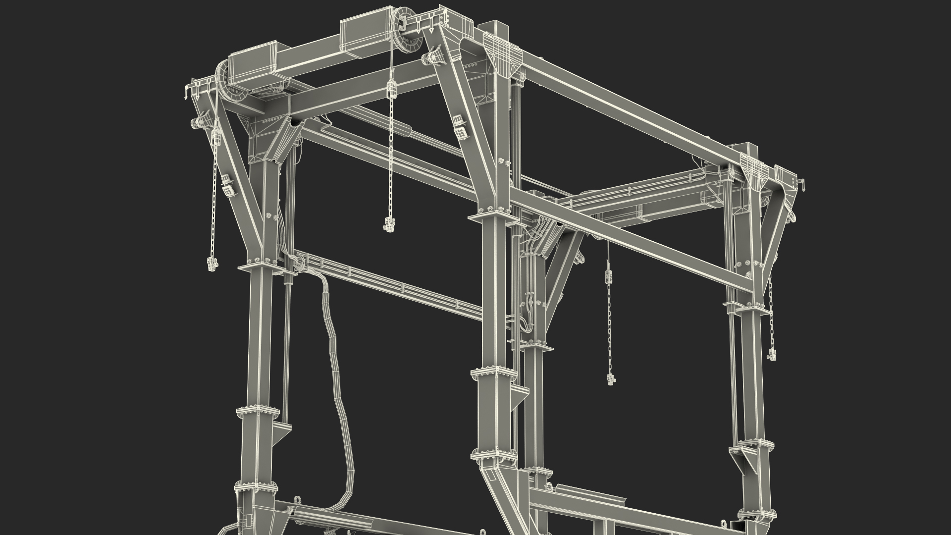 3D Combi-SC Straddle Carrier Clean Rigged model