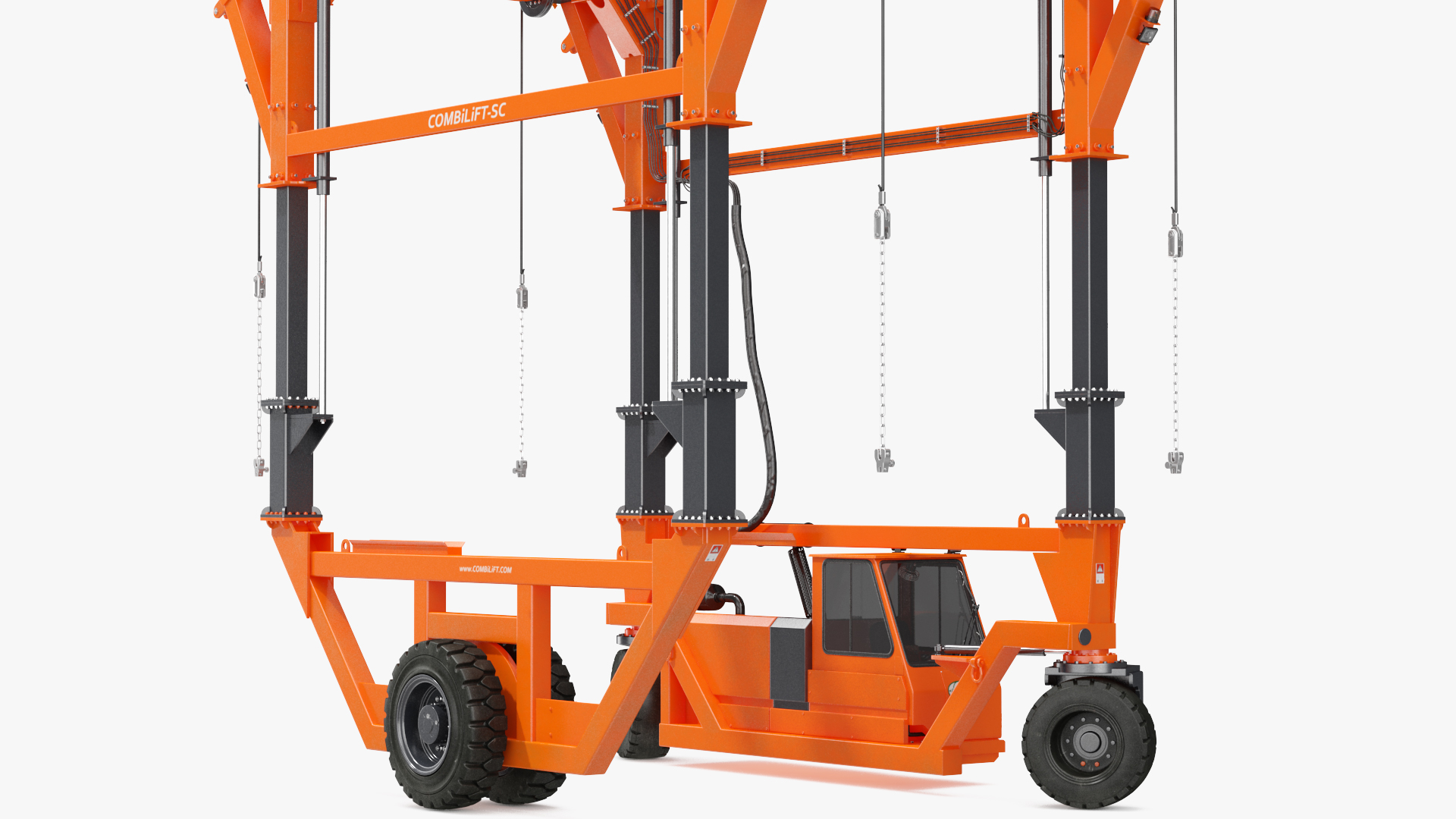 3D Combi-SC Straddle Carrier Clean Rigged model